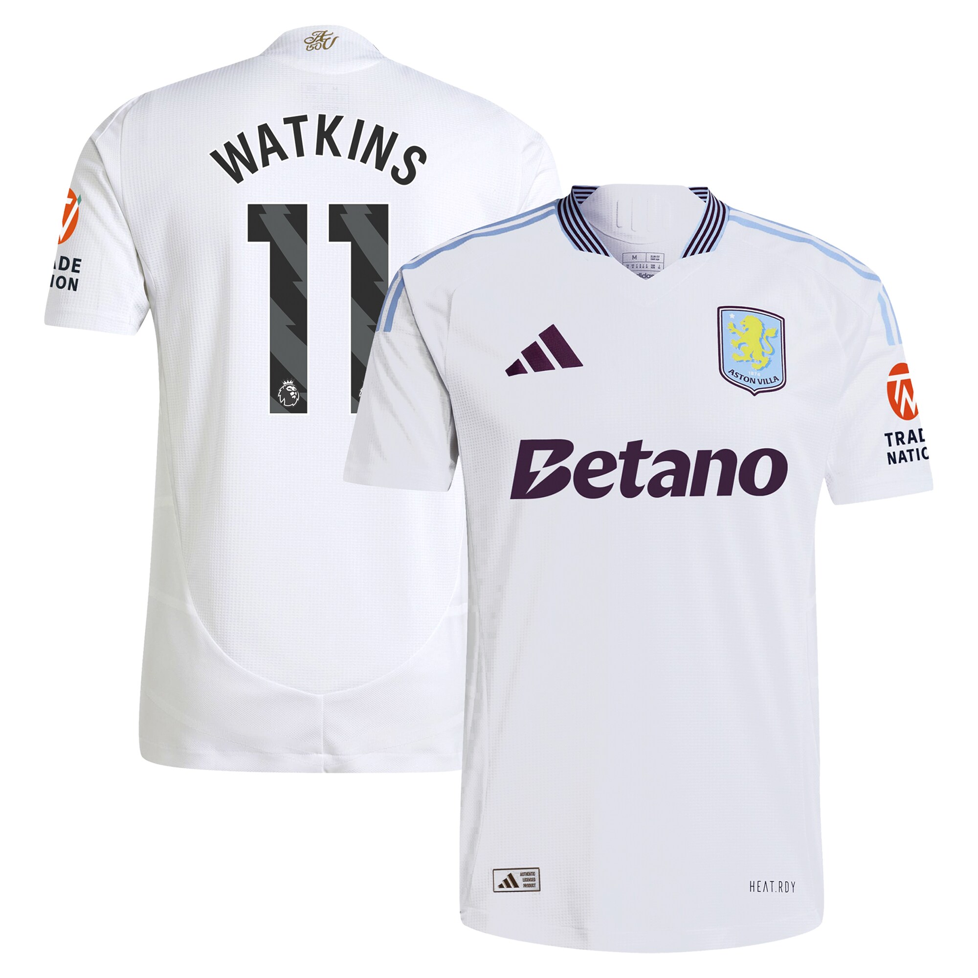 aston villa adidas away authentic shirt 2024-25 with watkins 11 printing Collection | Aston Villa Football Kits and Shirts