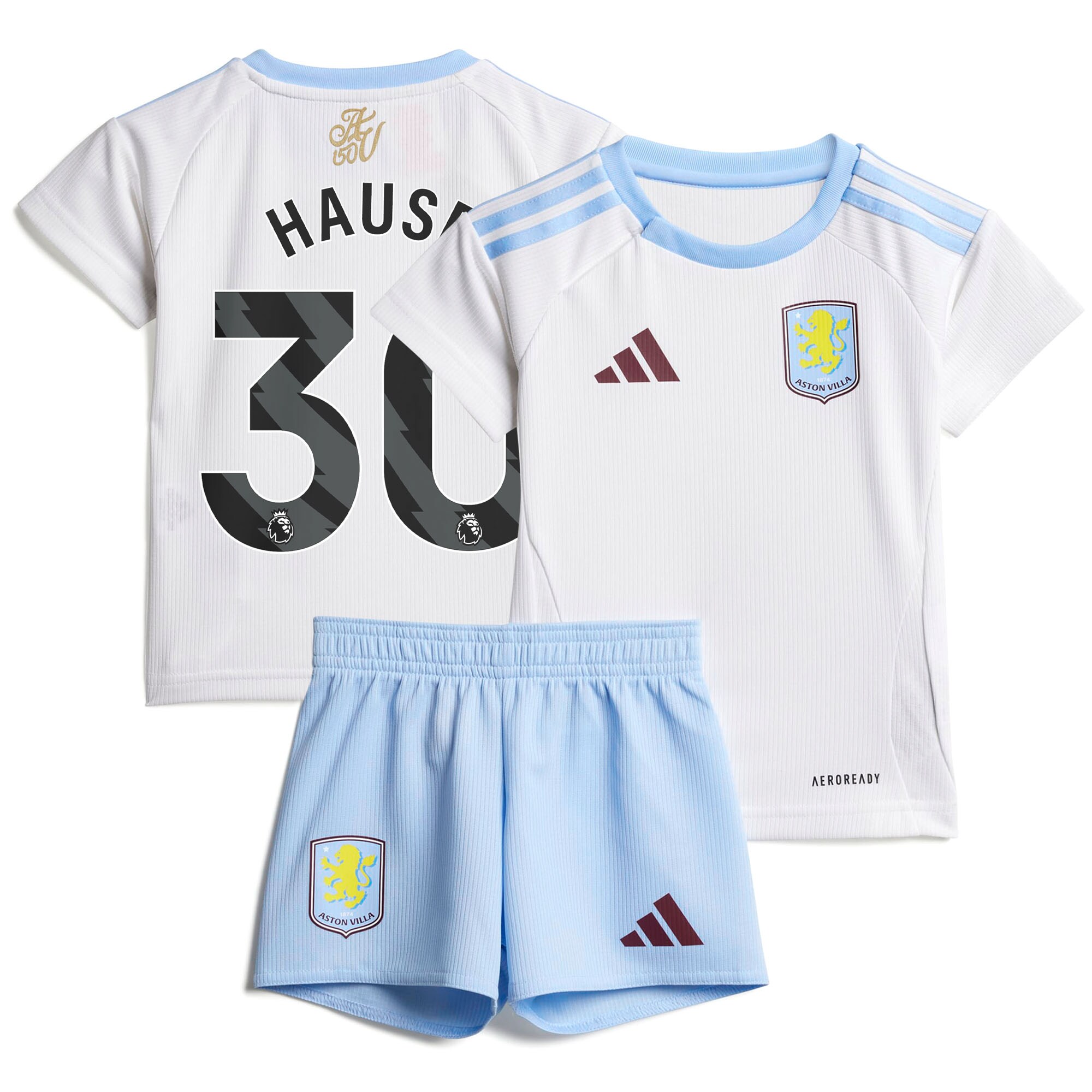 aston villa adidas away baby kit 2024-25 with hause 30 printing Collection | Aston Villa Football Kits and Shirts