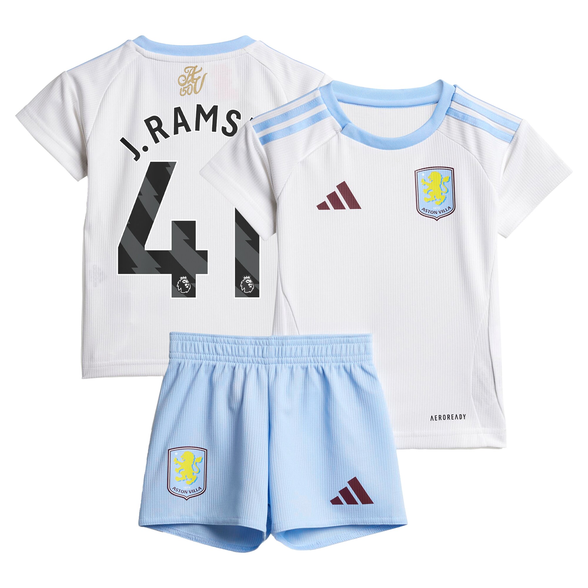 aston villa adidas away baby kit 2024-25 with j. ramsey 41 printing Collection | Aston Villa Football Kits and Shirts