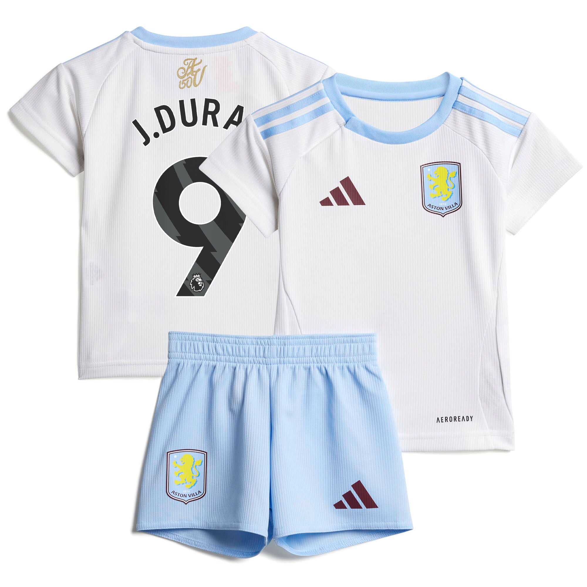 aston villa adidas away baby kit 2024-25 with j.duran 9 printing Collection | Aston Villa Football Kits and Shirts