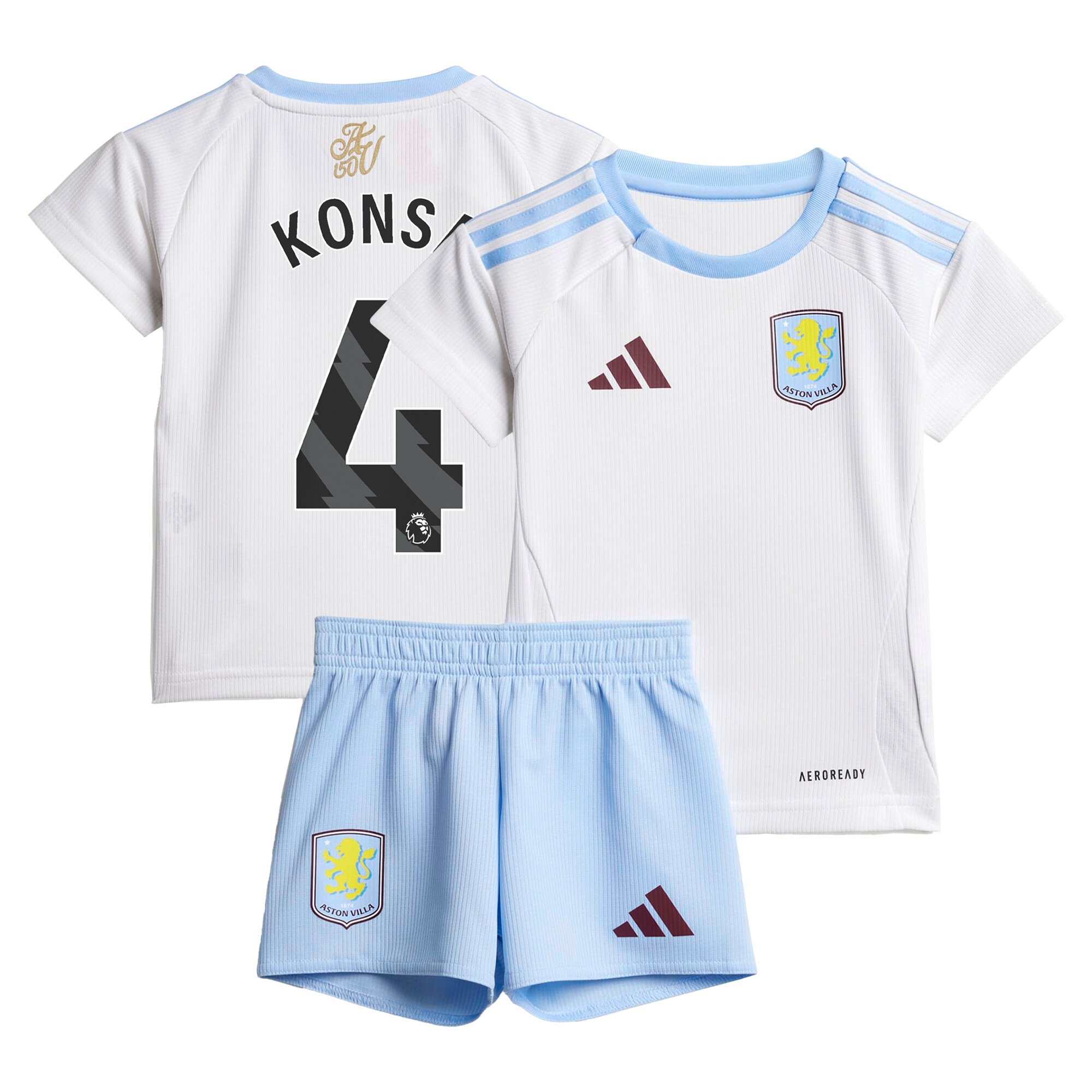 aston villa adidas away baby kit 2024-25 with konsa 4 printing Collection | Aston Villa Football Kits and Shirts
