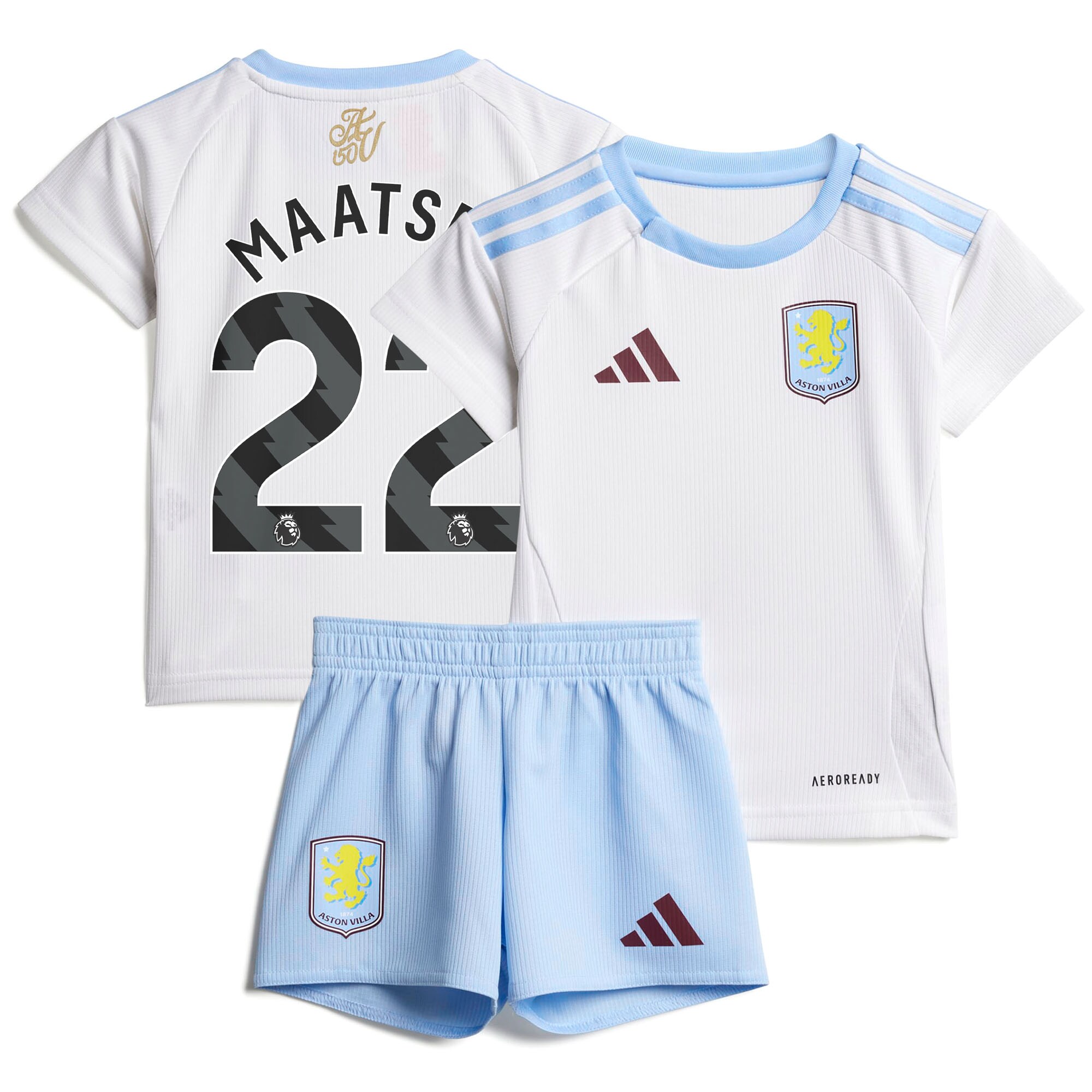 aston villa adidas away baby kit 2024-25 with maatsen 22 printing Collection | Aston Villa Football Kits and Shirts