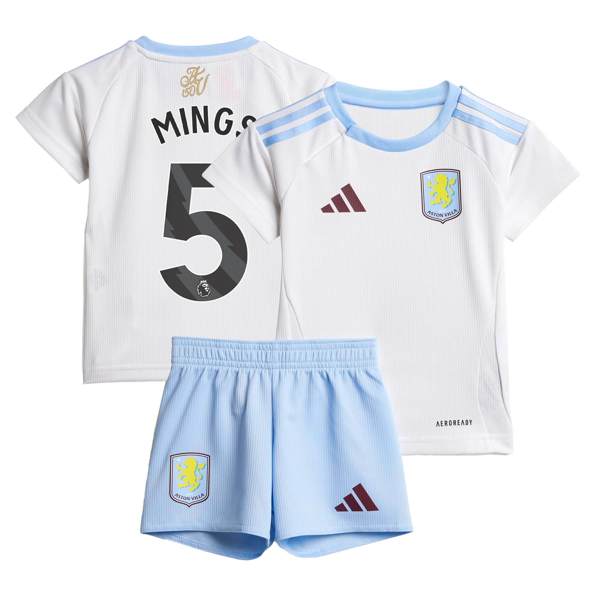 aston villa adidas away baby kit 2024-25 with mings 5 printing Collection | Aston Villa Football Kits and Shirts