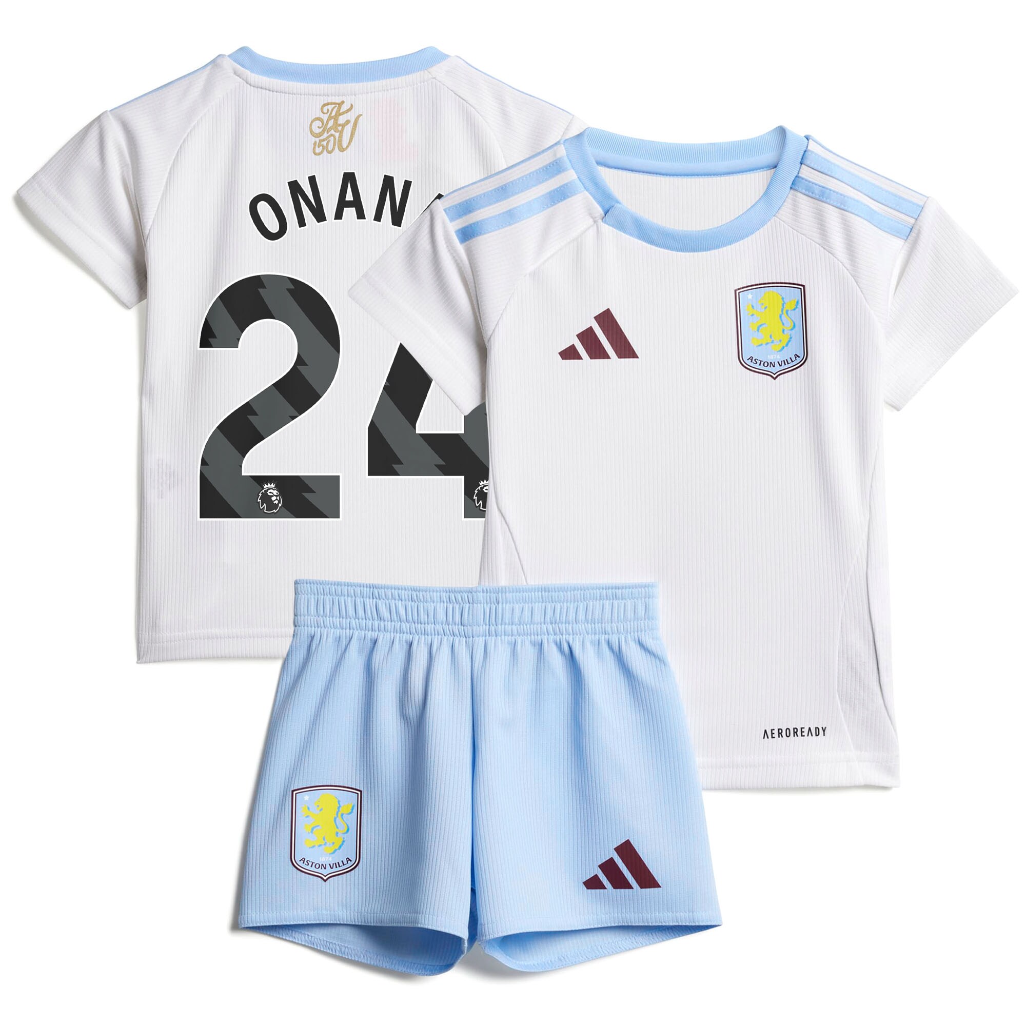 aston villa adidas away baby kit 2024-25 with onana 24 printing Collection | Aston Villa Football Kits and Shirts