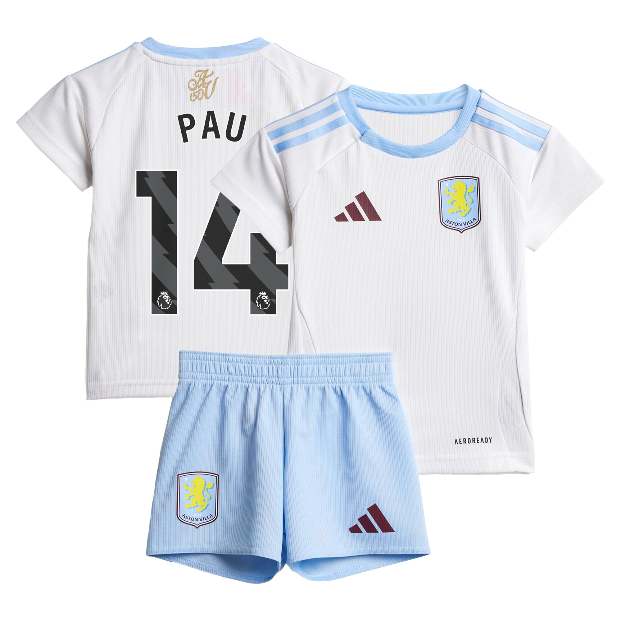 aston villa adidas away baby kit 2024-25 with pau 14 printing Collection | Aston Villa Football Kits and Shirts