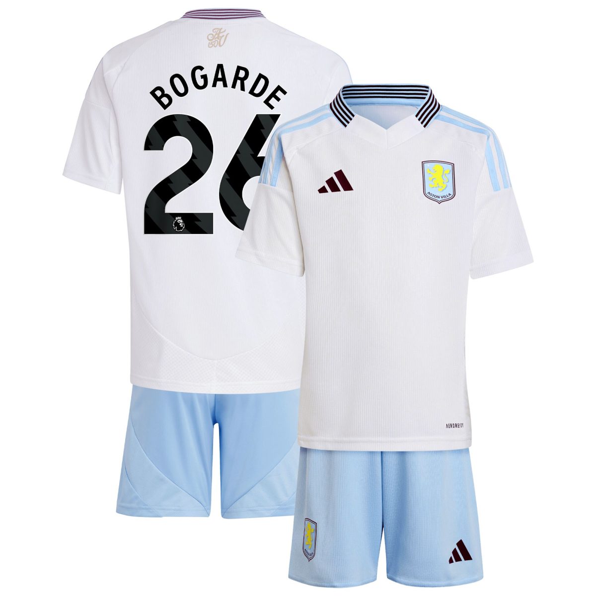 aston villa adidas away mini kit 2024-25 with bogarde 26 printing Collection | Aston Villa Football Kits and Shirts