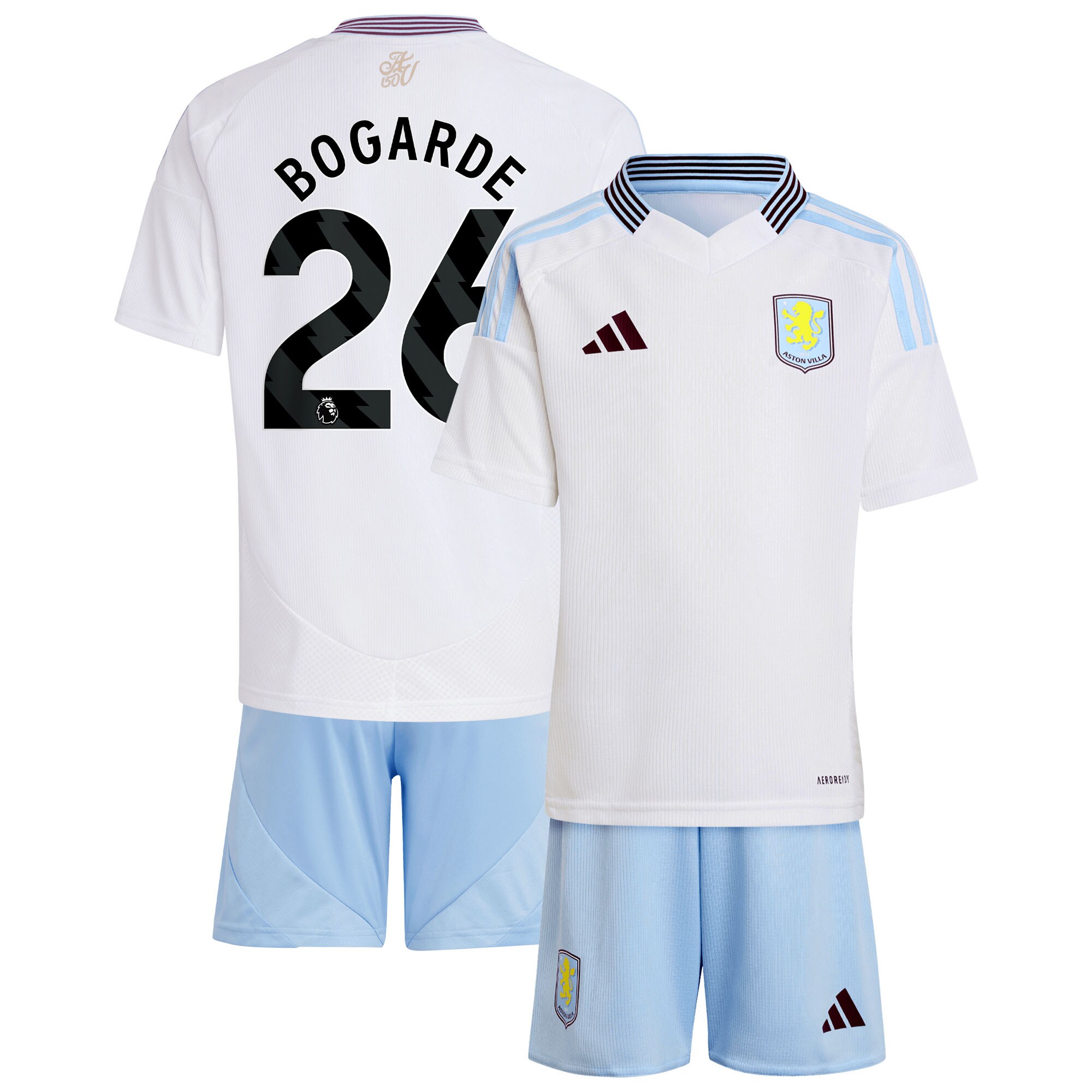 aston villa adidas away mini kit 2024-25 with bogarde 26 printing Collection | Aston Villa Football Kits and Shirts