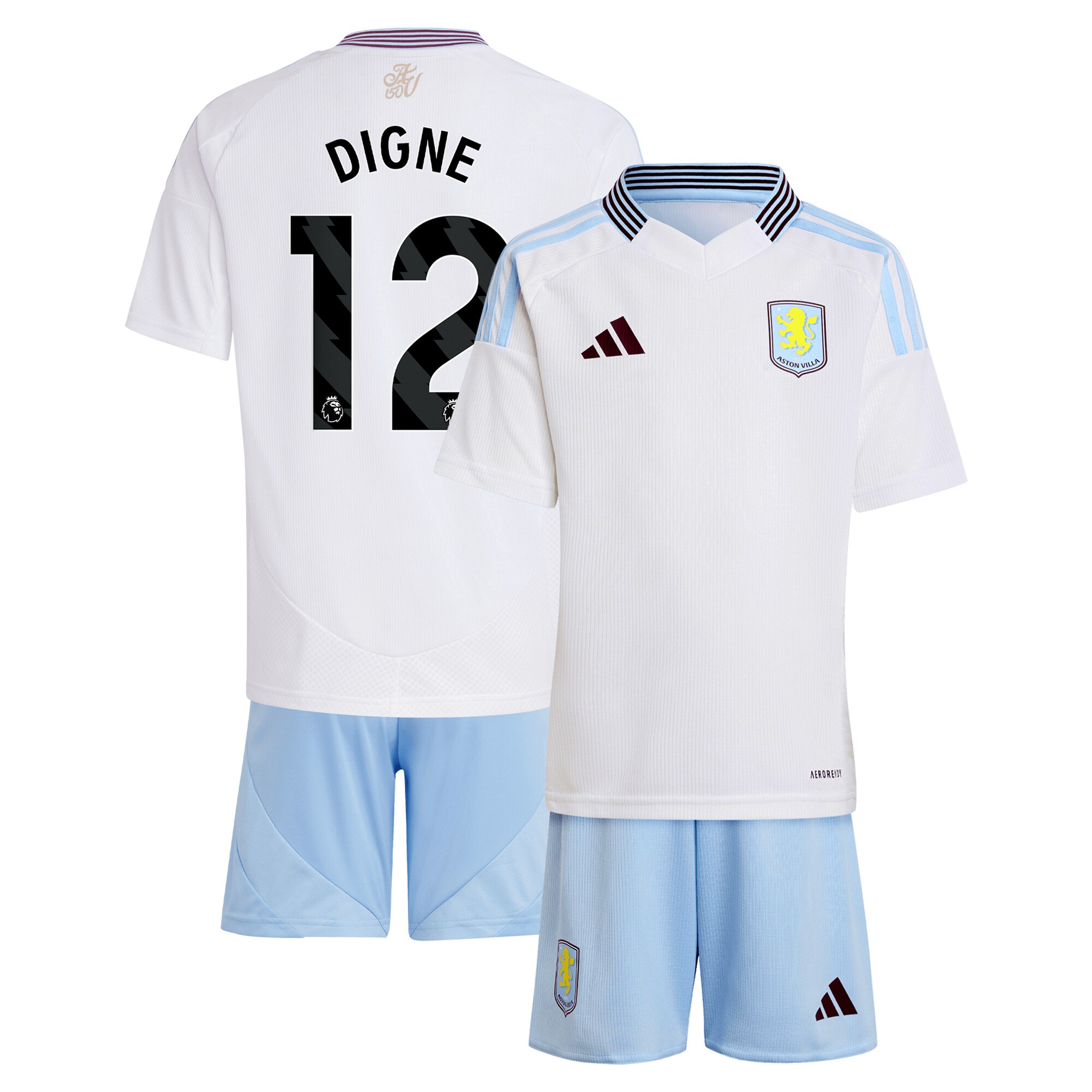 aston villa adidas away mini kit 2024-25 with digne 12 printing Collection | Aston Villa Football Kits and Shirts