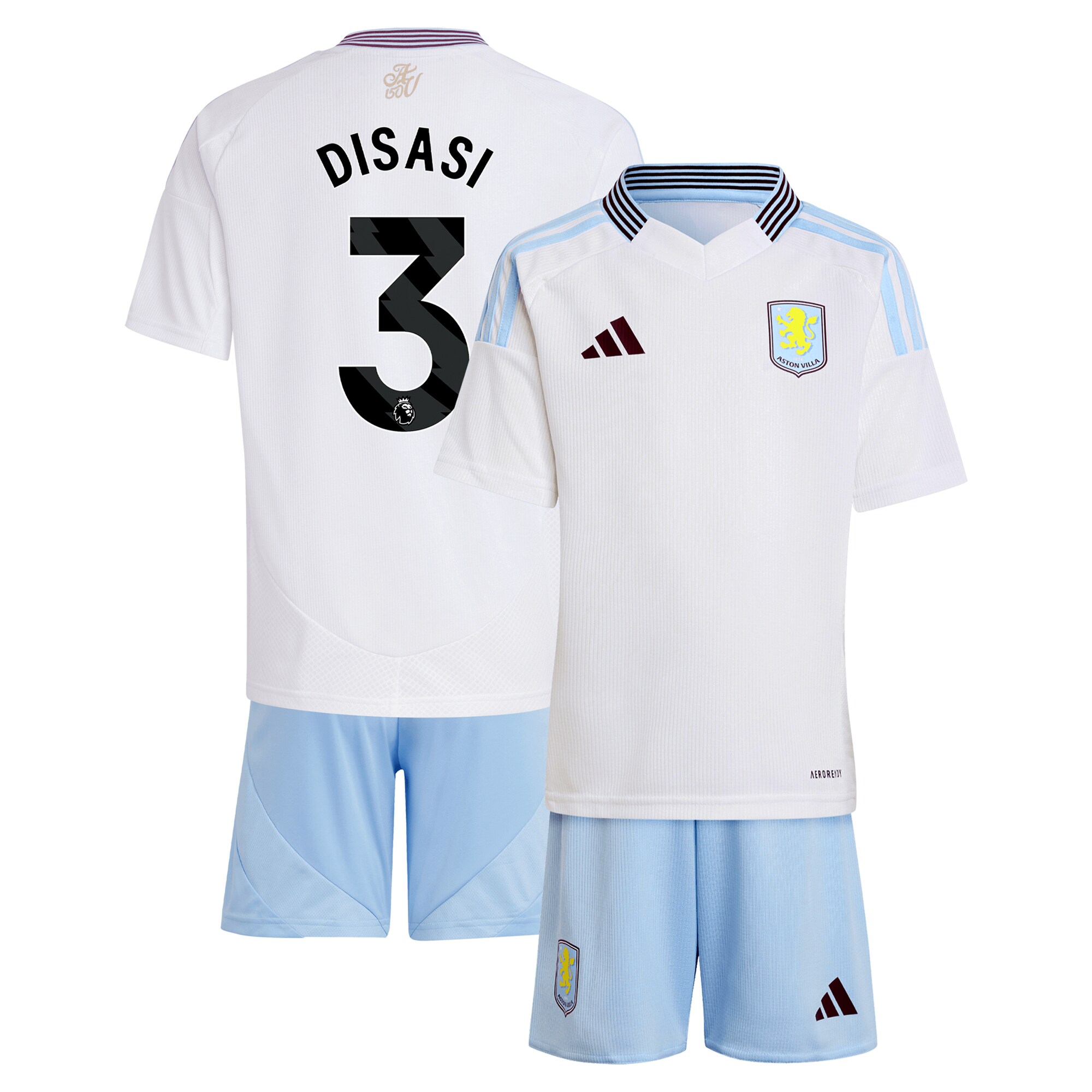 aston villa adidas away mini kit 2024-25 with disasi 3 printing Collection | Aston Villa Football Kits and Shirts