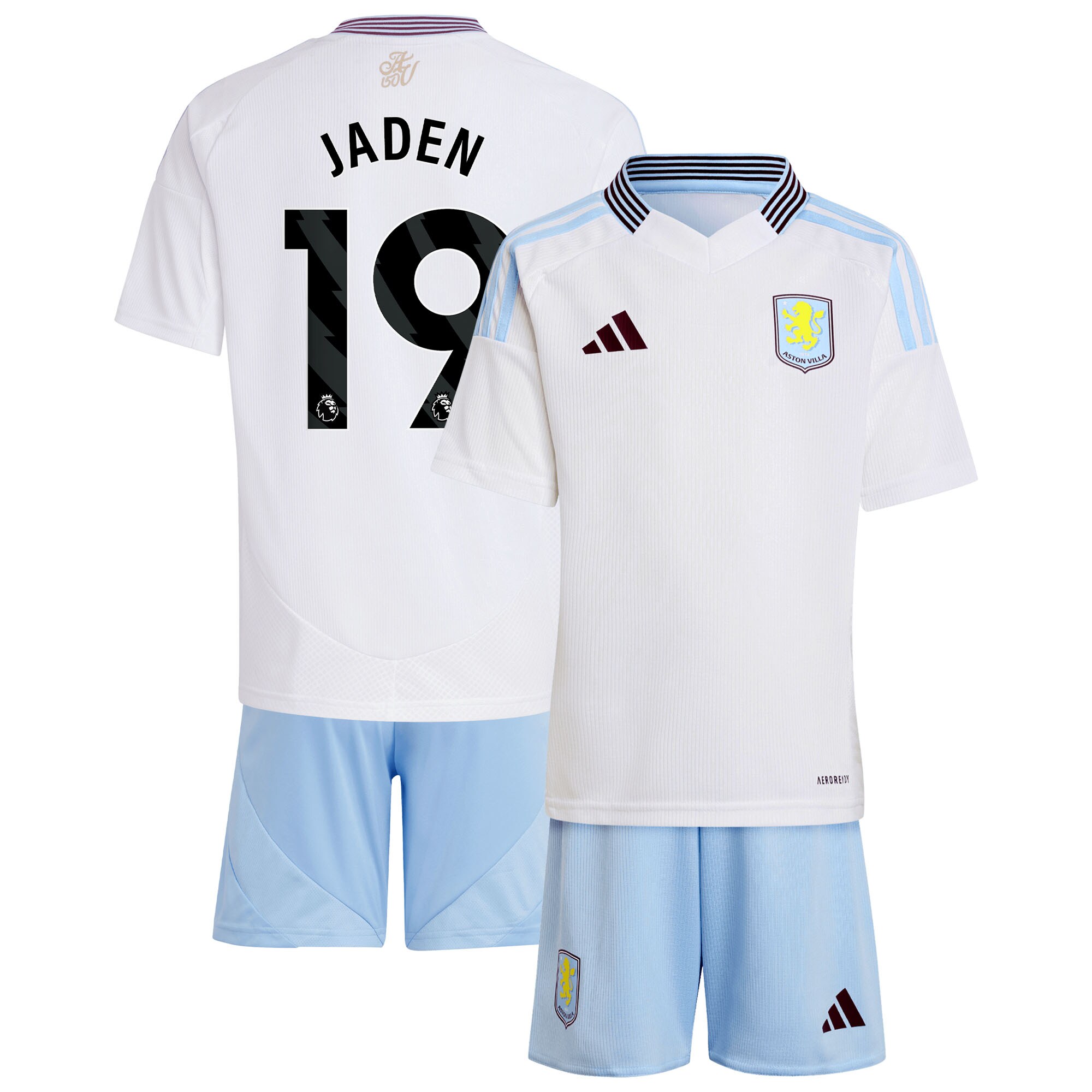 aston villa adidas away mini kit 2024-25 with jaden 19 printing Collection | Aston Villa Football Kits and Shirts