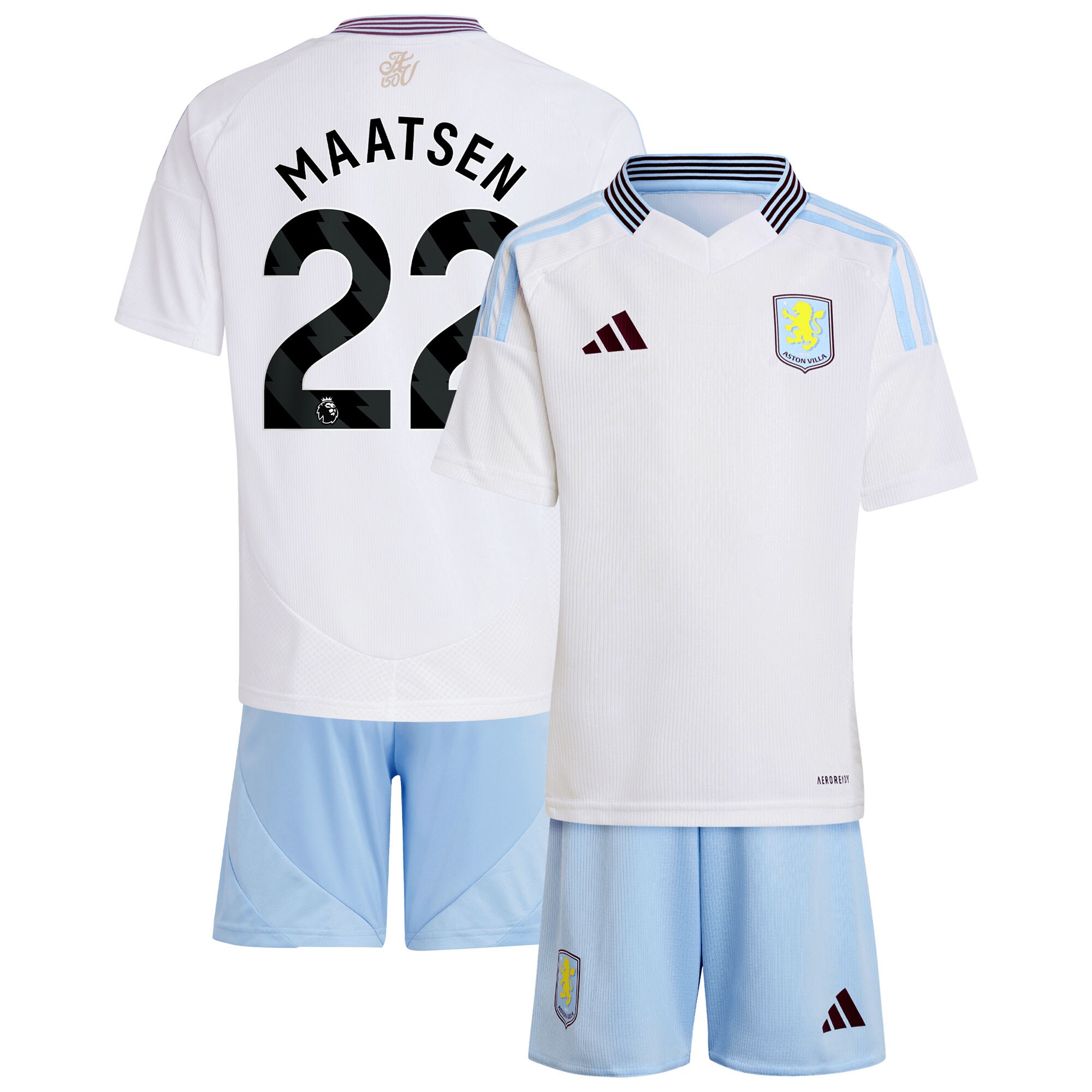 aston villa adidas away mini kit 2024-25 with maatsen 22 printing Collection | Aston Villa Football Kits and Shirts