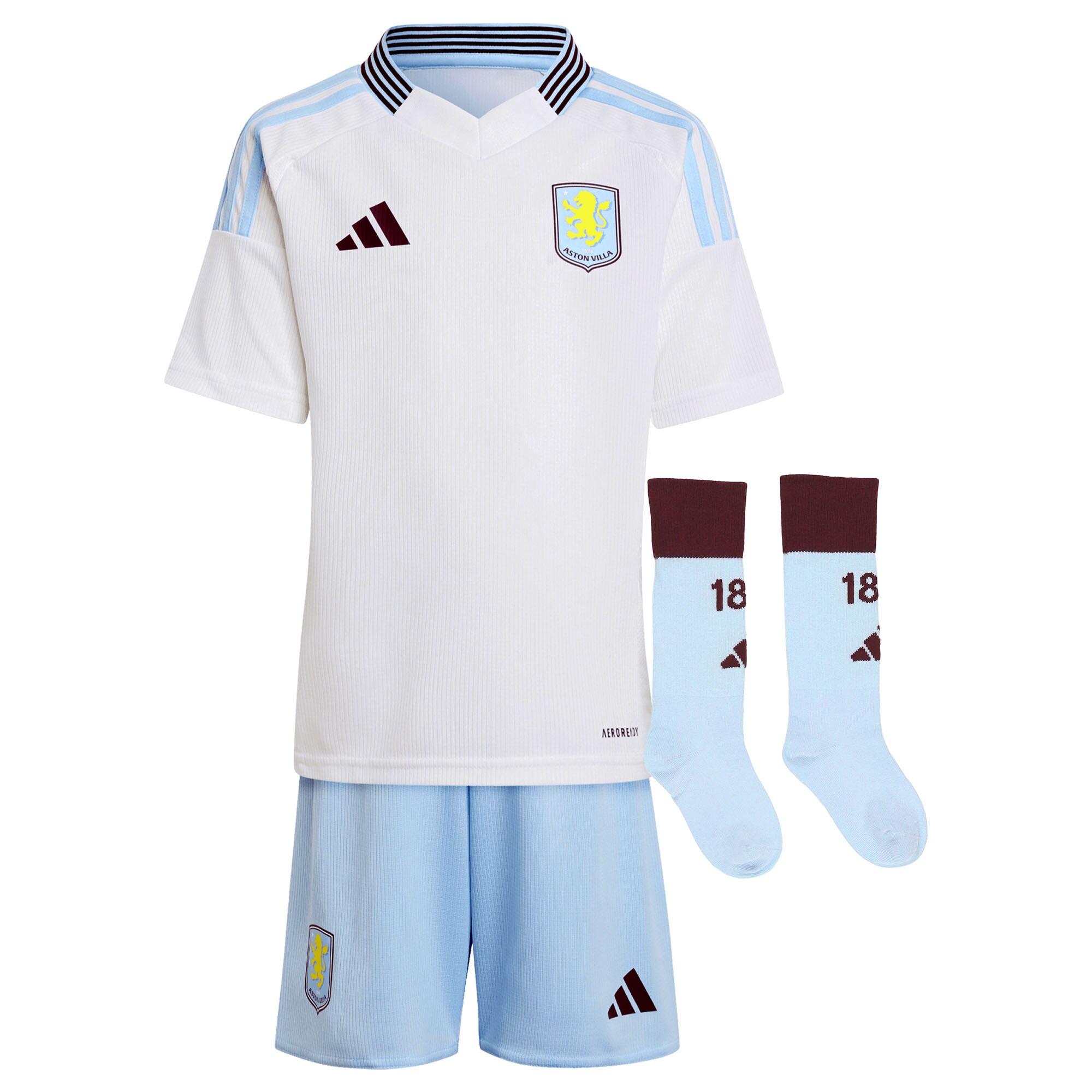 aston villa adidas away mini kit 2024-25 with maatsen 22 printing Collection | Aston Villa Football Kits and Shirts