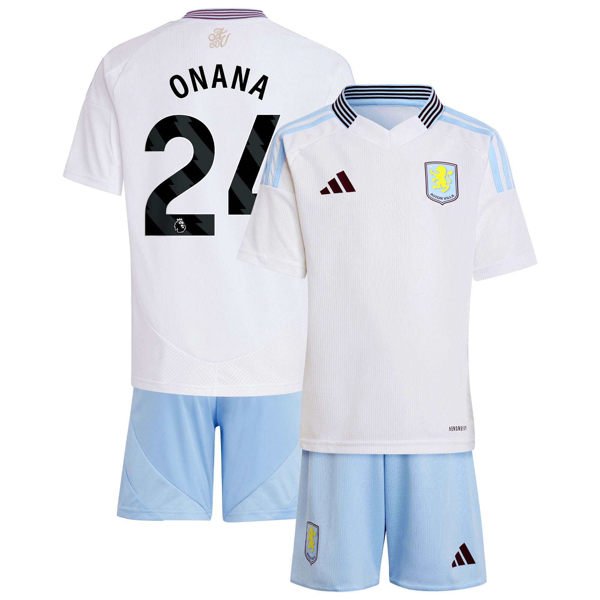 aston villa adidas away mini kit 2024-25 with onana 24 printing Collection | Aston Villa Football Kits and Shirts