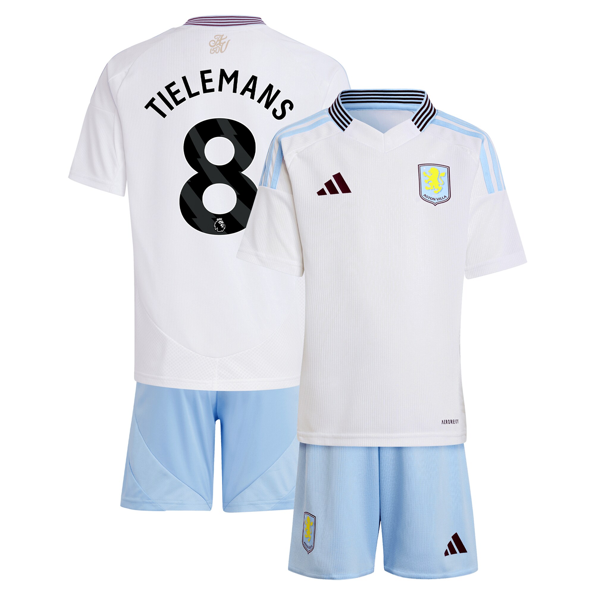 aston villa adidas away mini kit 2024-25 with tielemans 8 printing Collection | Aston Villa Football Kits and Shirts
