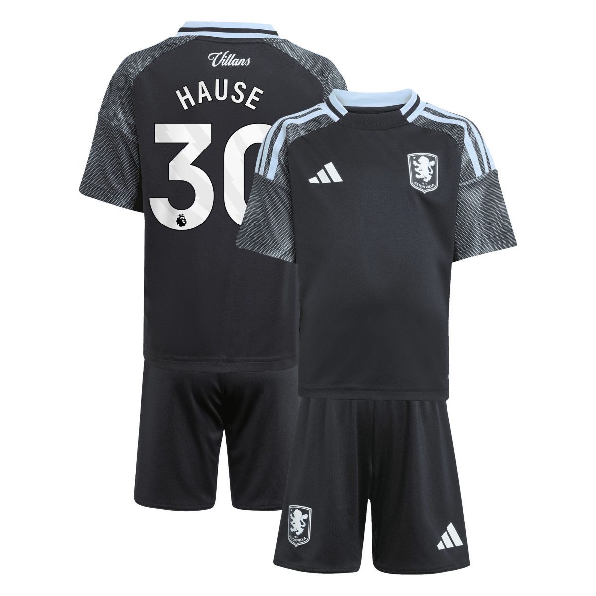 aston villa adidas away mini kit 2025-26 with hause 30 printing Collection | Aston Villa Football Kits and Shirts