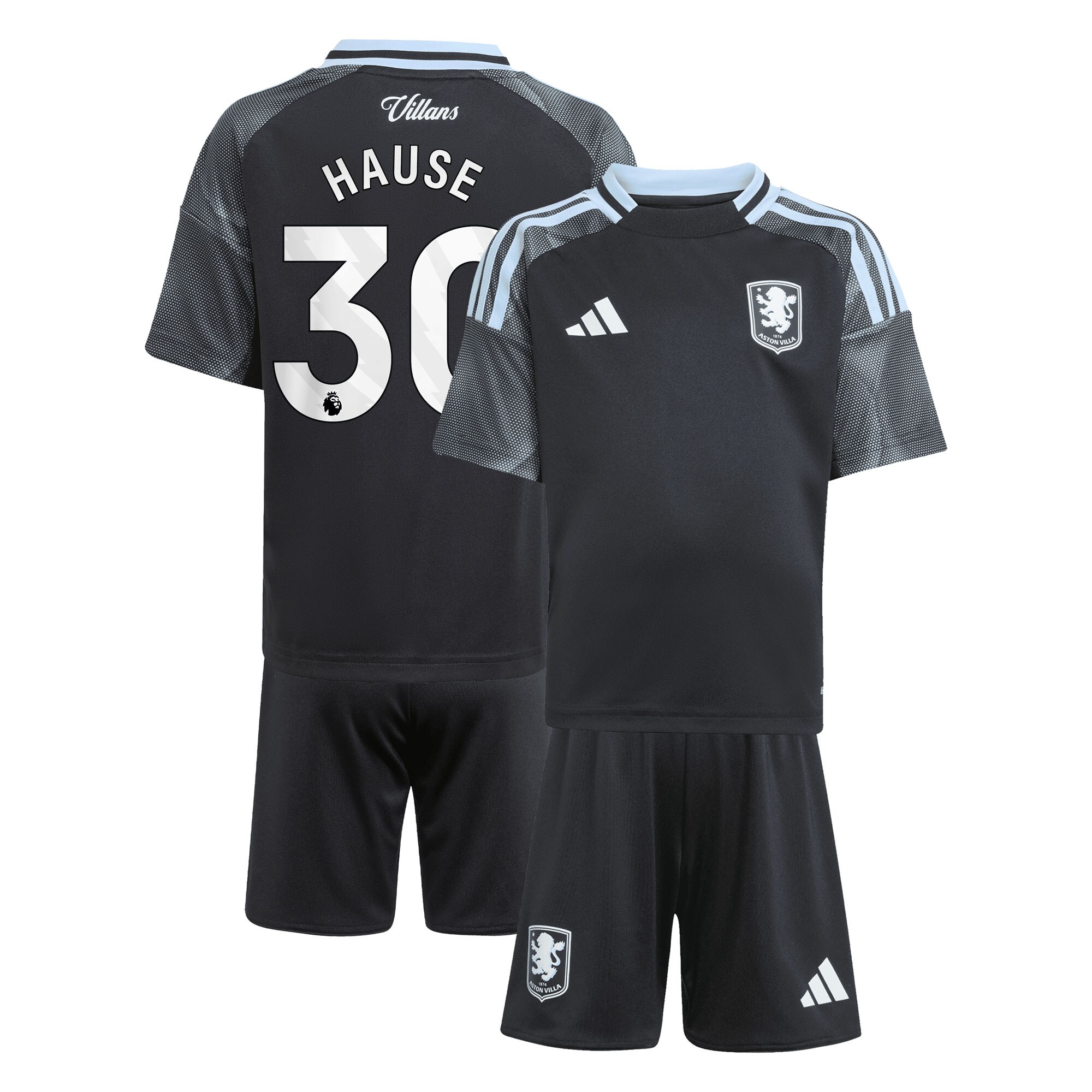 aston villa adidas away mini kit 2025-26 with hause 30 printing Collection | Aston Villa Football Kits and Shirts