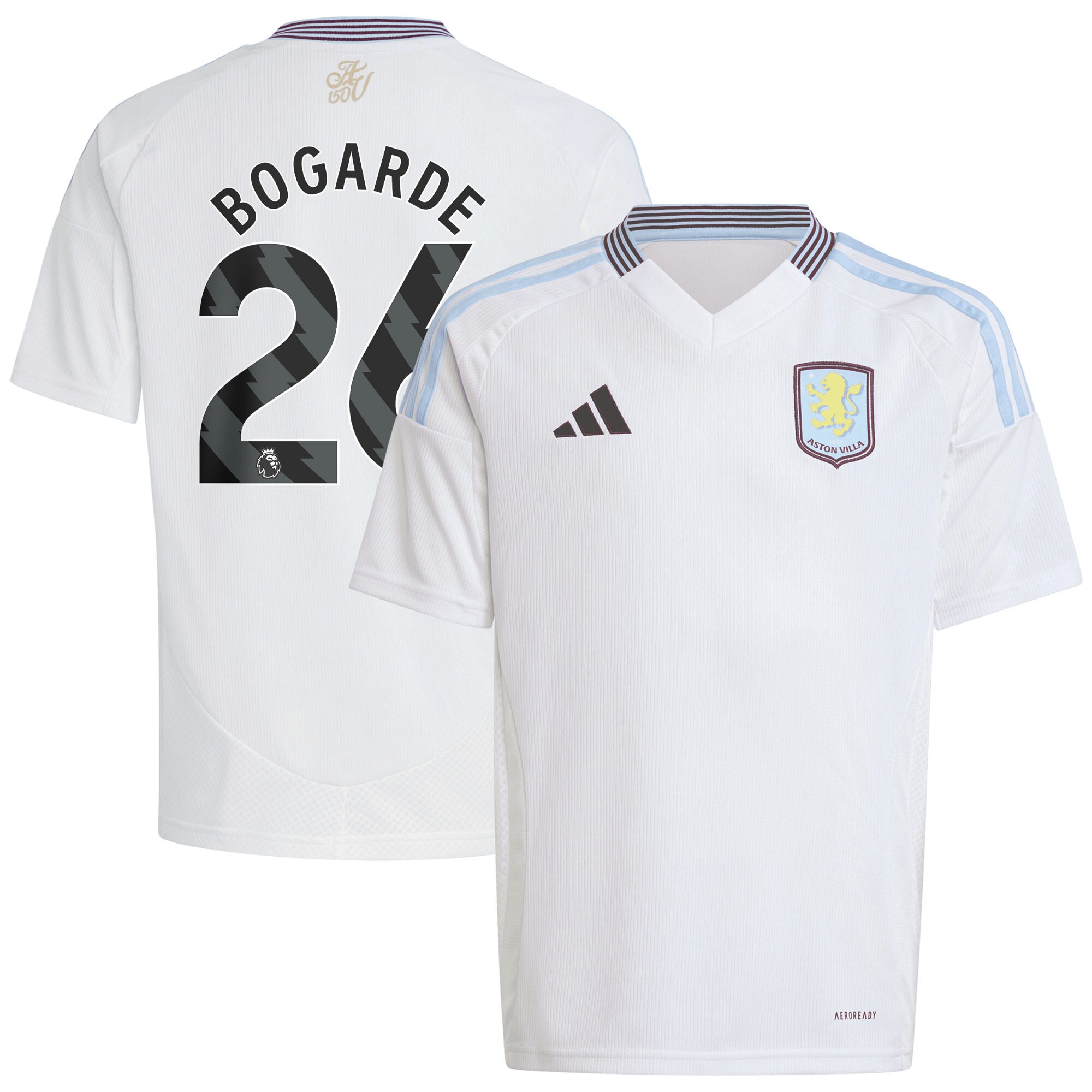 aston villa adidas away shirt 2024-25 – kids with bogarde 26 printing Collection | Aston Villa Football Kits and Shirts
