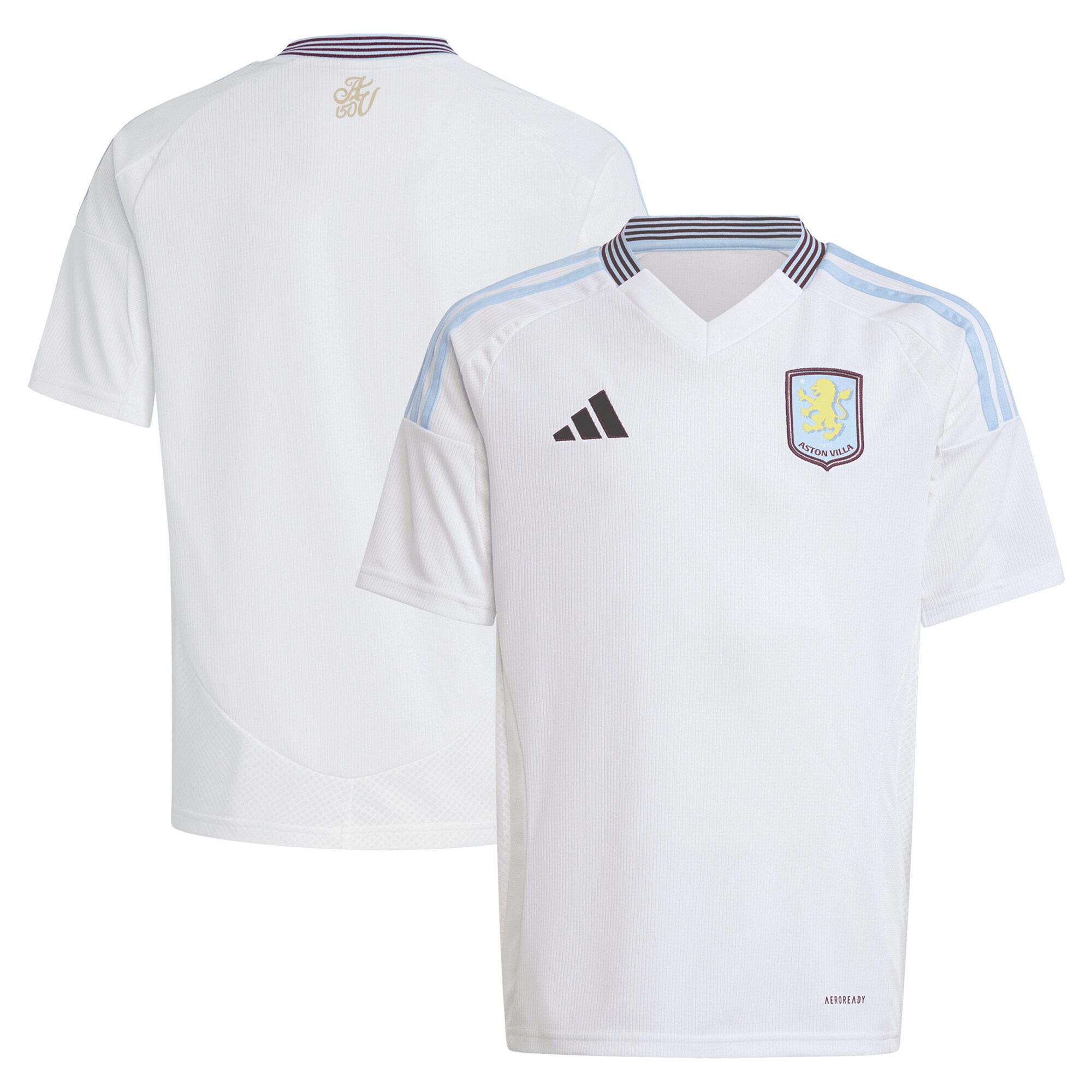 aston villa adidas away shirt 2024-25 – kids with custom printing Collection | Aston Villa Football Kits and Shirts