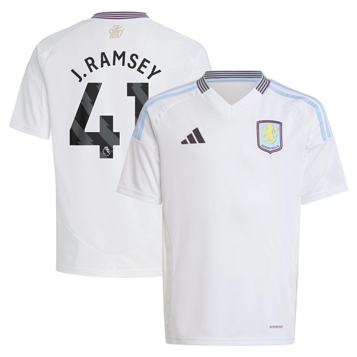 aston villa adidas away shirt 2024-25 – kids with j. ramsey 41 printing Collection | Aston Villa Football Kits and Shirts