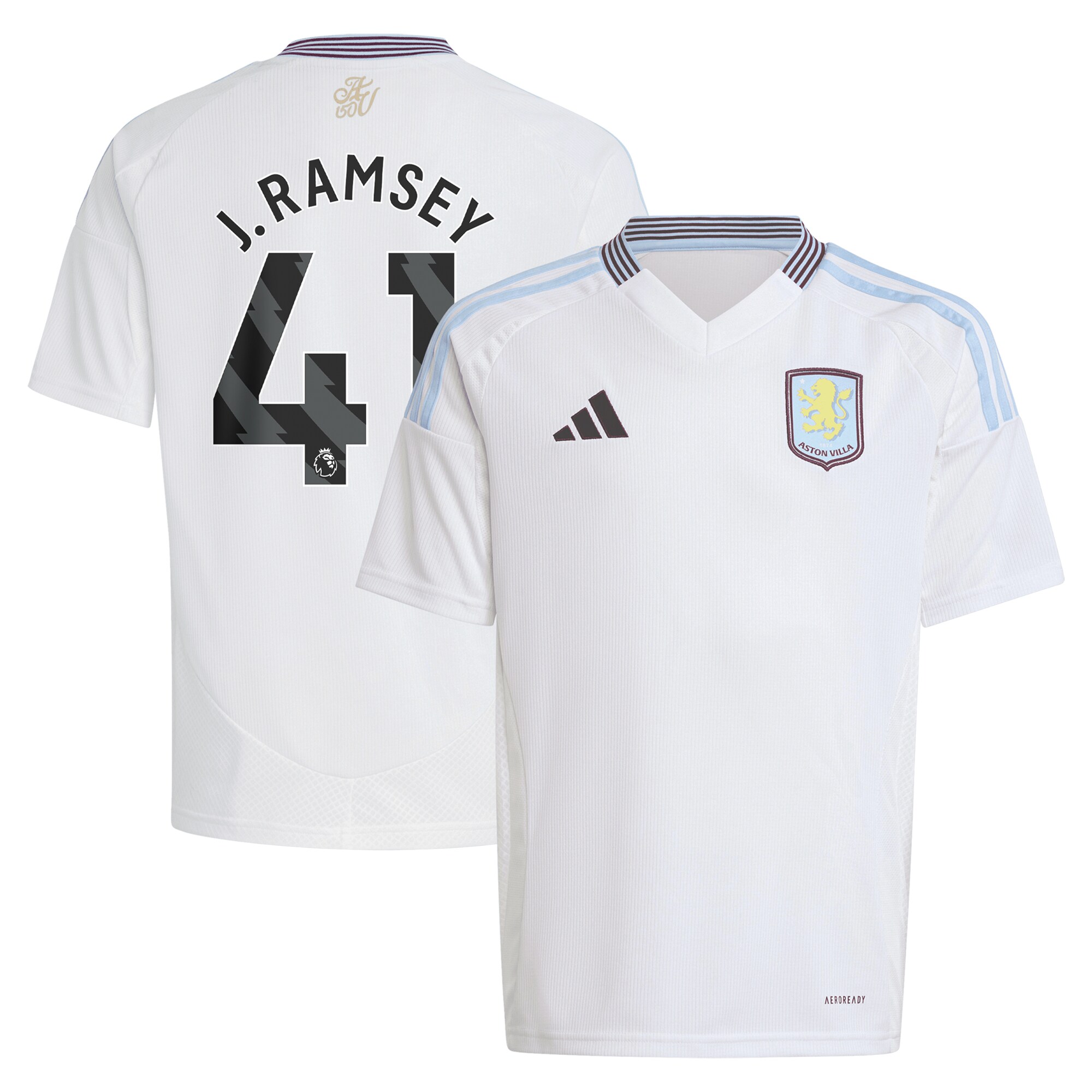 aston villa adidas away shirt 2024-25 – kids with j. ramsey 41 printing Collection | Aston Villa Football Kits and Shirts