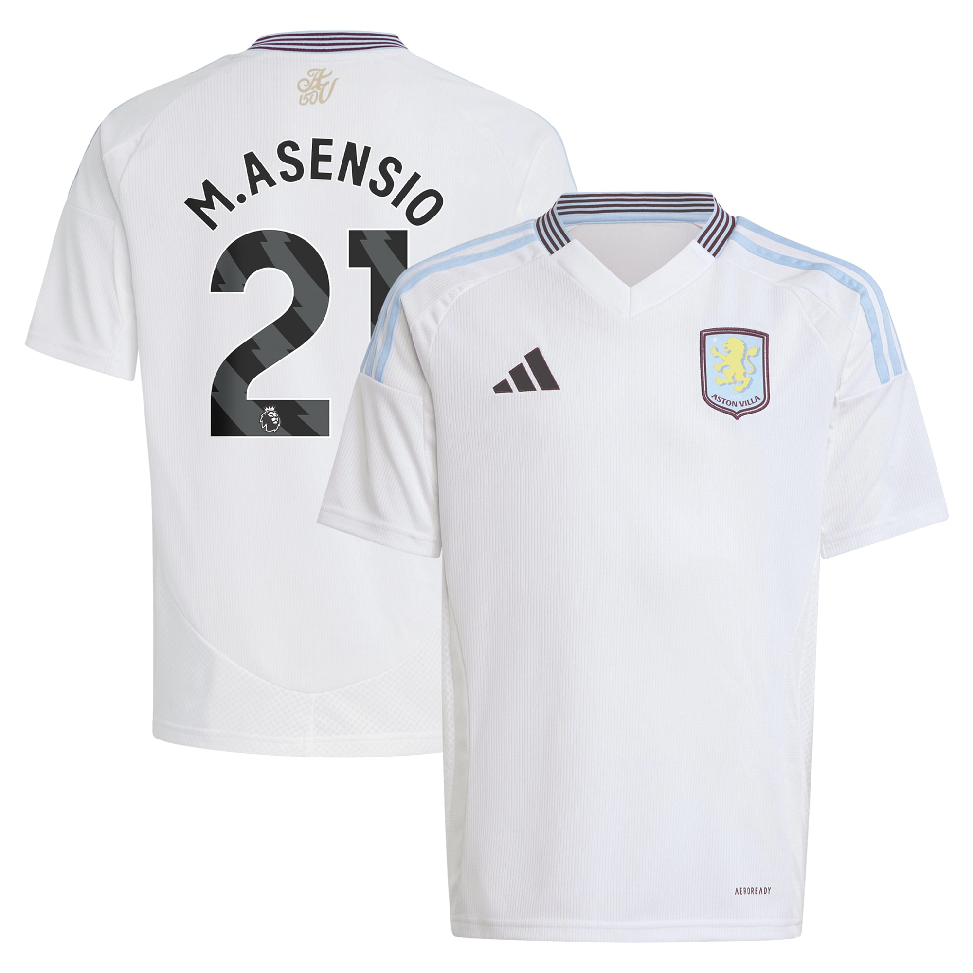 aston villa adidas away shirt 2024-25 – kids with m.asensio 21 printing Collection | Aston Villa Football Kits and Shirts