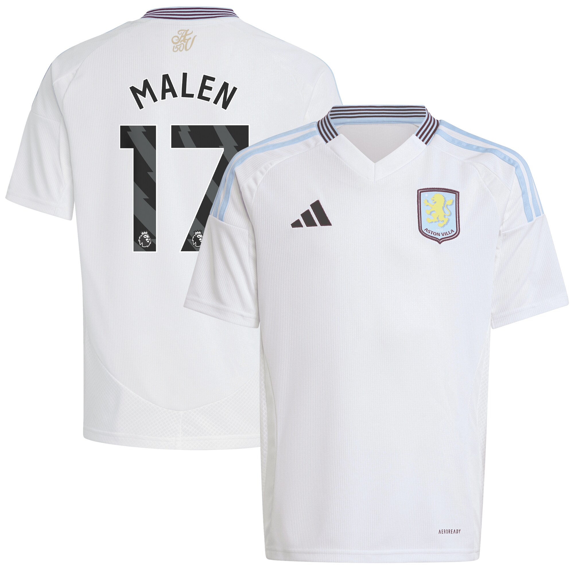aston villa adidas away shirt 2024-25 – kids with malen 17 printing Collection | Aston Villa Football Kits and Shirts