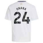 aston villa adidas away shirt 2024-25 – kids with onana 24 printing Collection | Aston Villa Football Kits and Shirts