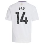 aston villa adidas away shirt 2024-25 – kids with pau 14 printing Collection | Aston Villa Football Kits and Shirts