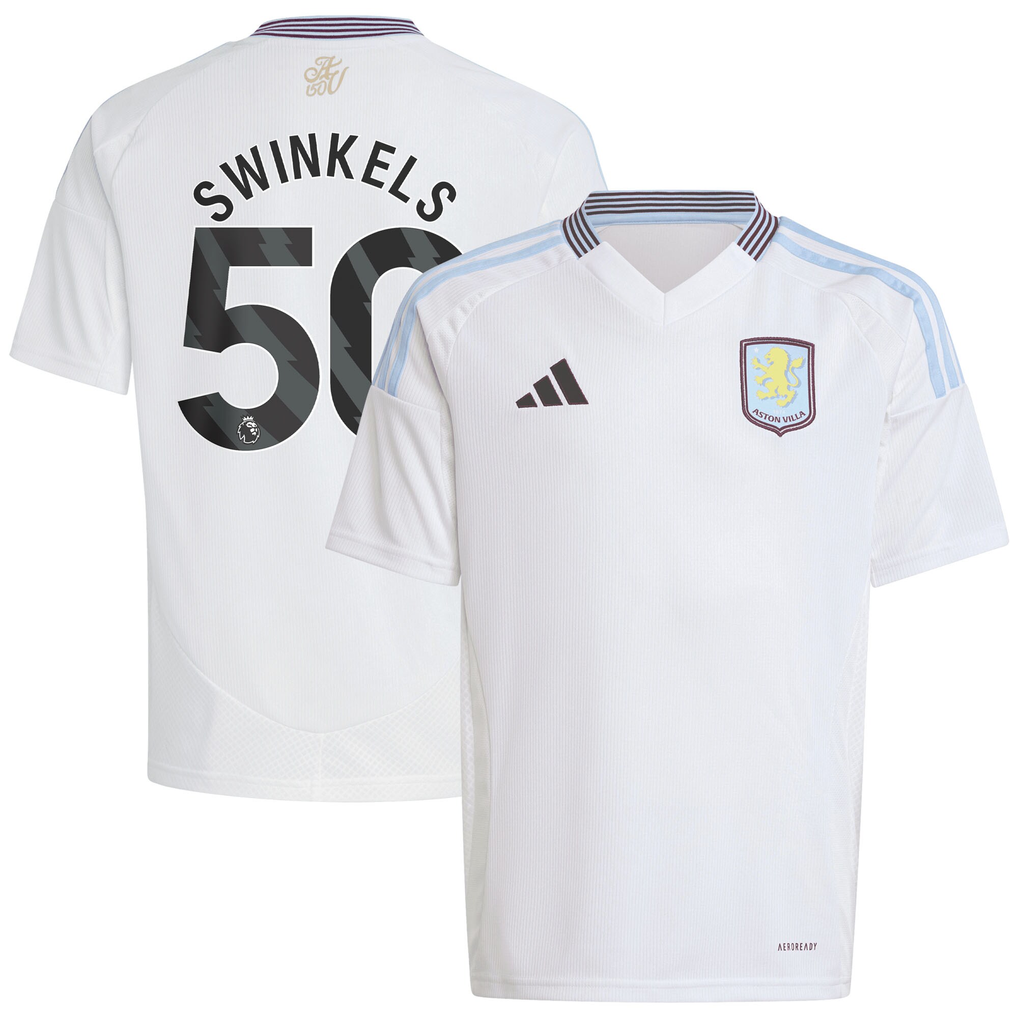 aston villa adidas away shirt 2024-25 – kids with swinkels 50 printing Collection | Aston Villa Football Kits and Shirts