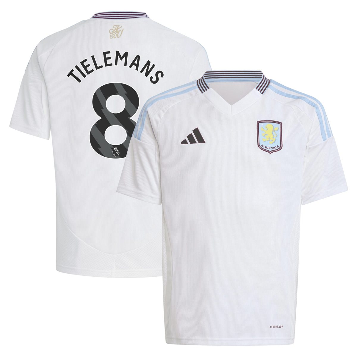aston villa adidas away shirt 2024-25 – kids with tielemans 8 printing Collection | Aston Villa Football Kits and Shirts