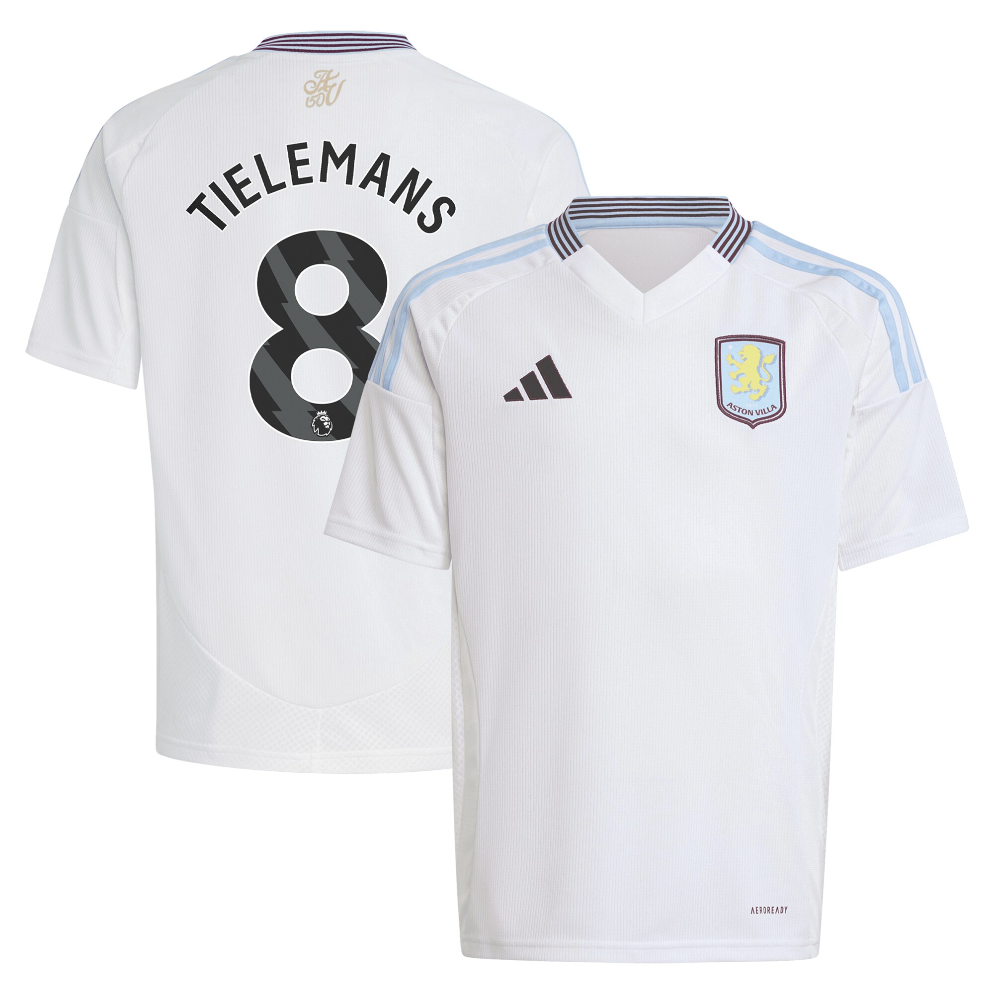 aston villa adidas away shirt 2024-25 – kids with tielemans 8 printing Collection | Aston Villa Football Kits and Shirts