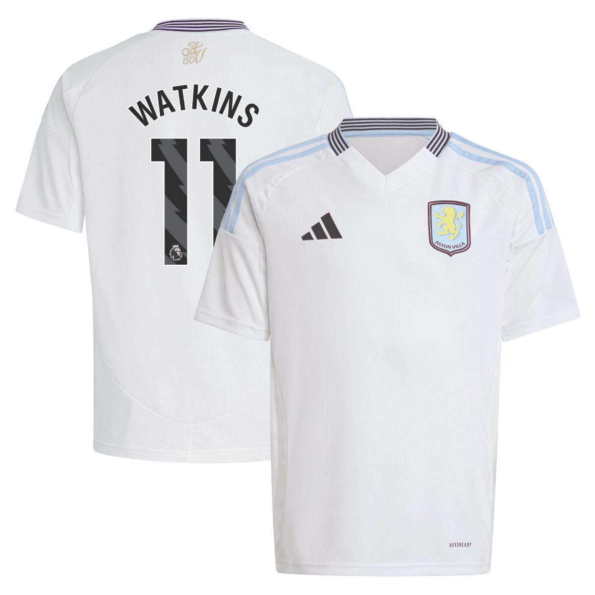 aston villa adidas away shirt 2024-25 – kids with watkins 11 printing Collection | Aston Villa Football Kits and Shirts