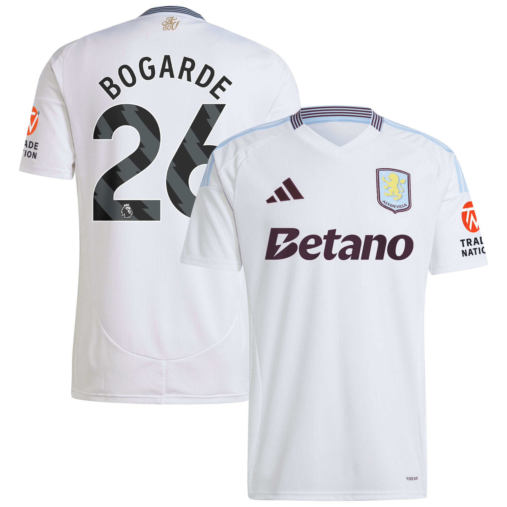 aston villa adidas away shirt 2024-25 with bogarde 26 printing Collection | Aston Villa Football Kits and Shirts