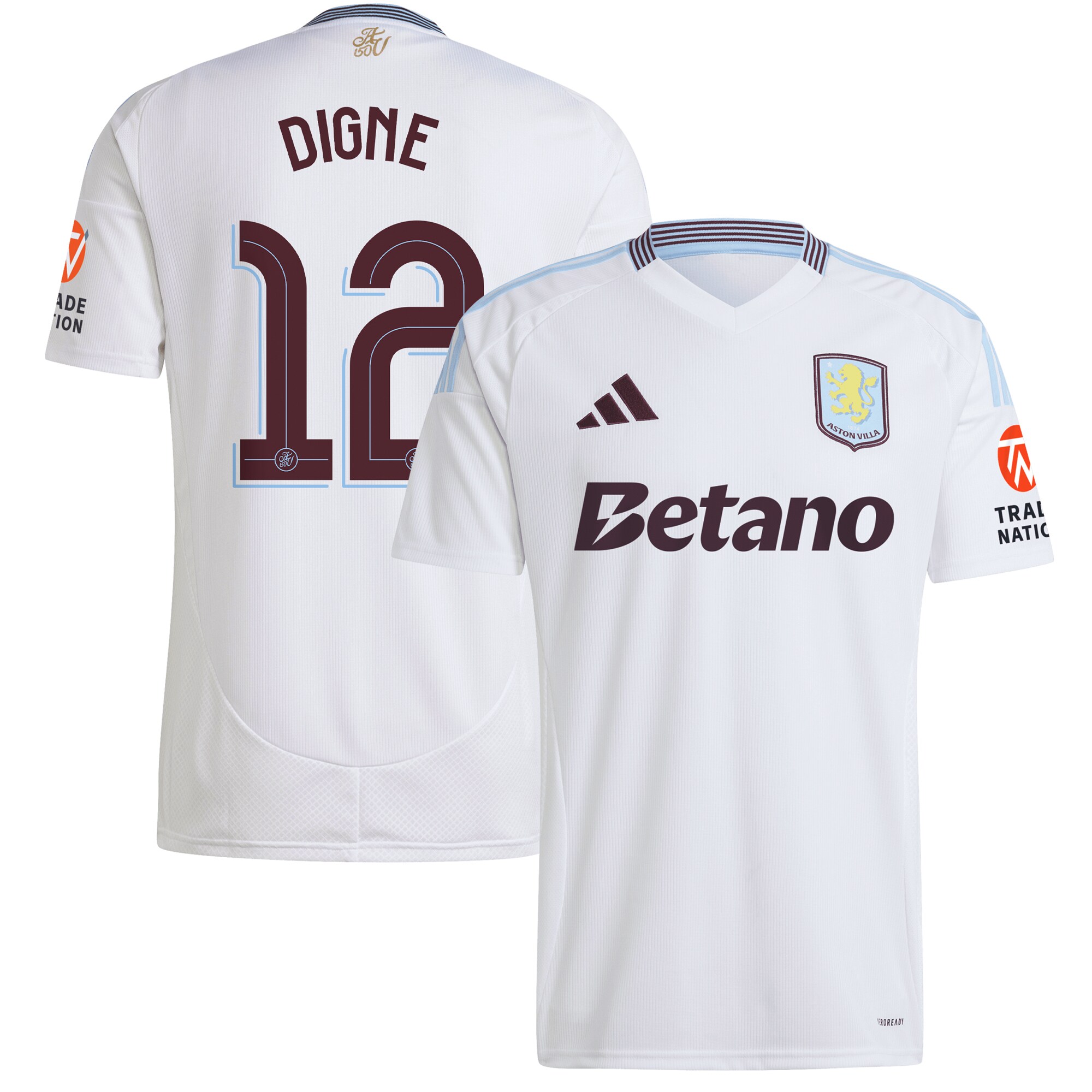 aston villa adidas away shirt 2024-25 with digne 12 cup printing Collection | Aston Villa Football Kits and Shirts