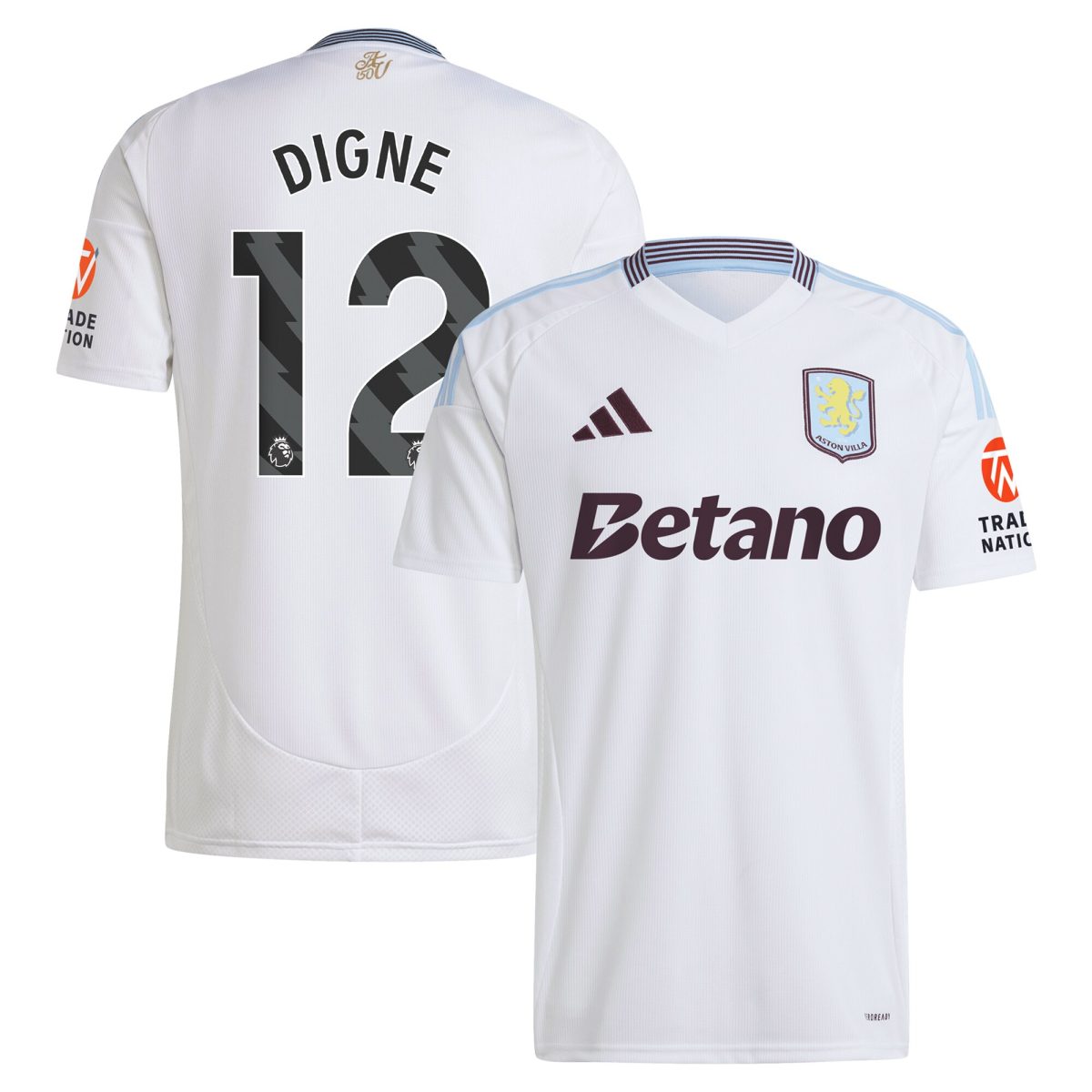aston villa adidas away shirt 2024-25 with digne 12 printing Collection | Aston Villa Football Kits and Shirts