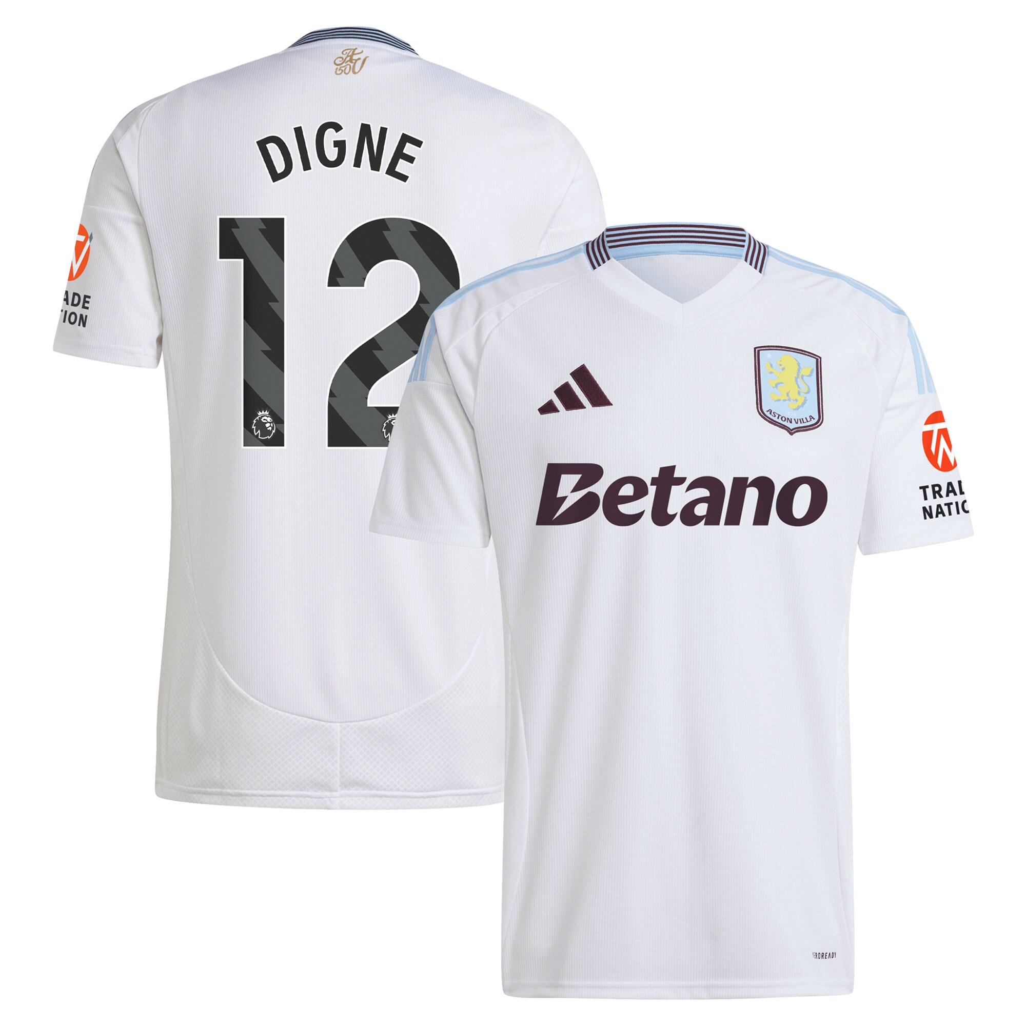 aston villa adidas away shirt 2024-25 with digne 12 printing Collection | Aston Villa Football Kits and Shirts
