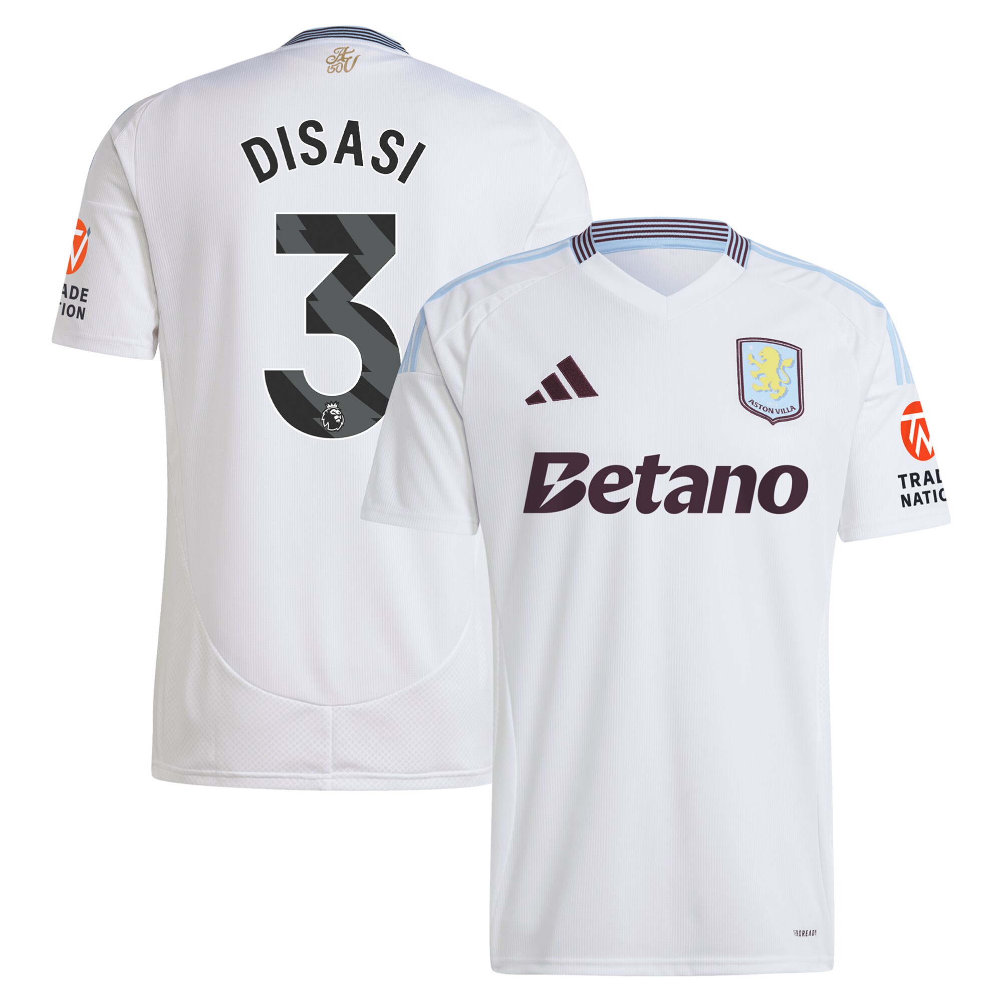 aston villa adidas away shirt 2024-25 with disasi 3 printing Collection | Aston Villa Football Kits and Shirts