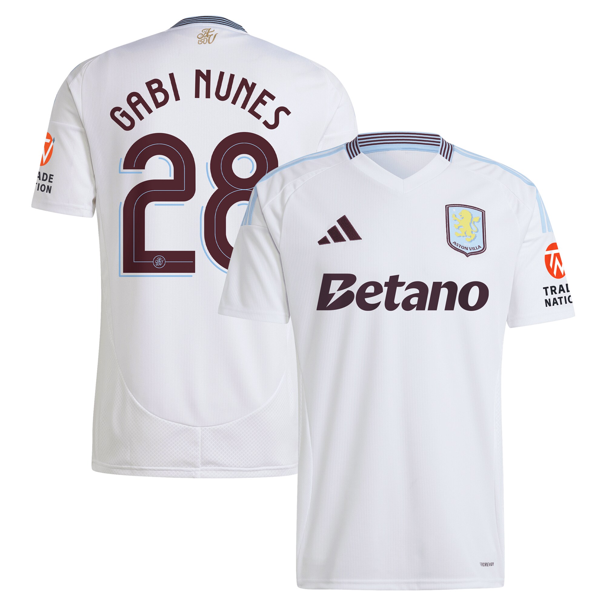 aston villa adidas away shirt 2024-25 with gabi nunes 28 cup printing Collection | Aston Villa Football Kits and Shirts