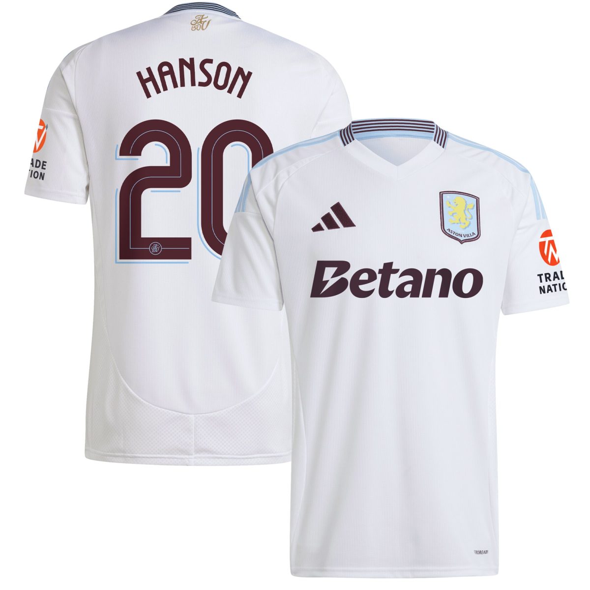 aston villa adidas away shirt 2024-25 with hanson 20 cup printing Collection | Aston Villa Football Kits and Shirts