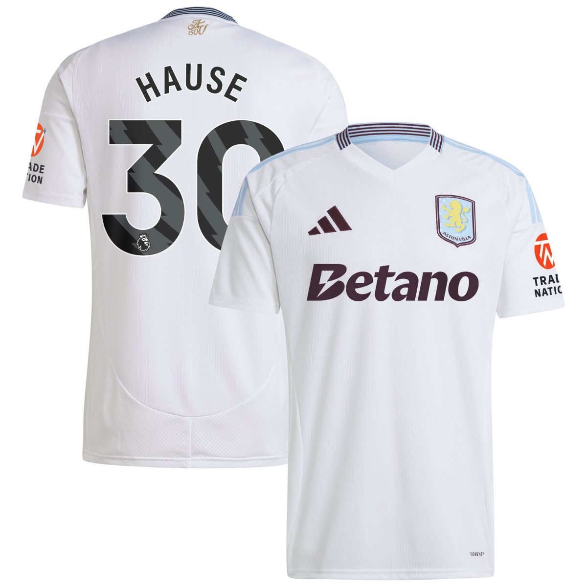 aston villa adidas away shirt 2024-25 with hause 30 printing Collection | Aston Villa Football Kits and Shirts