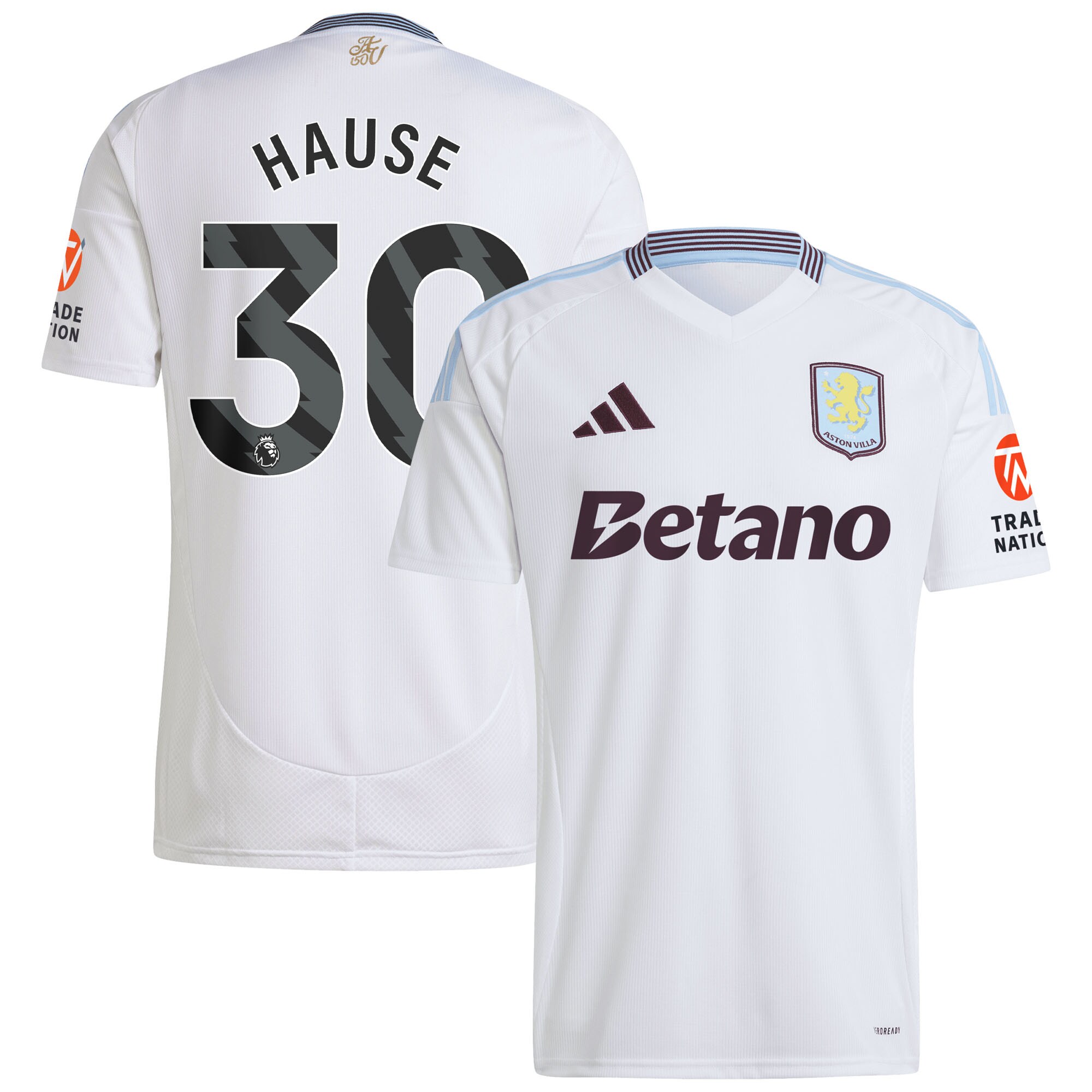 aston villa adidas away shirt 2024-25 with hause 30 printing Collection | Aston Villa Football Kits and Shirts