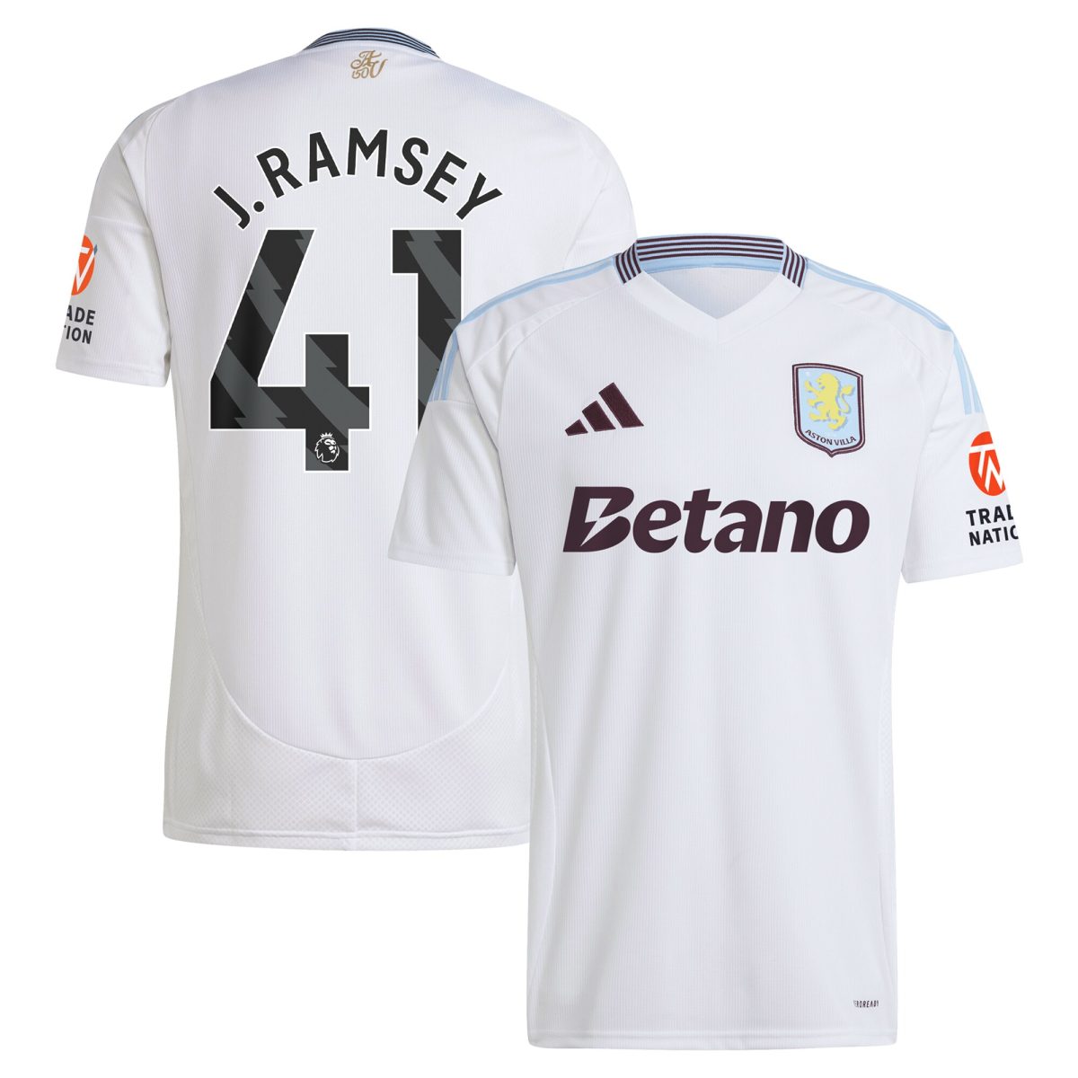 aston villa adidas away shirt 2024-25 with j. ramsey 41 printing Collection | Aston Villa Football Kits and Shirts