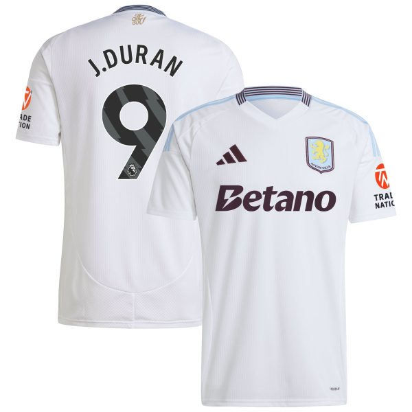 aston villa adidas away shirt 2024-25 with j.duran 9 printing Collection | Aston Villa Football Kits and Shirts