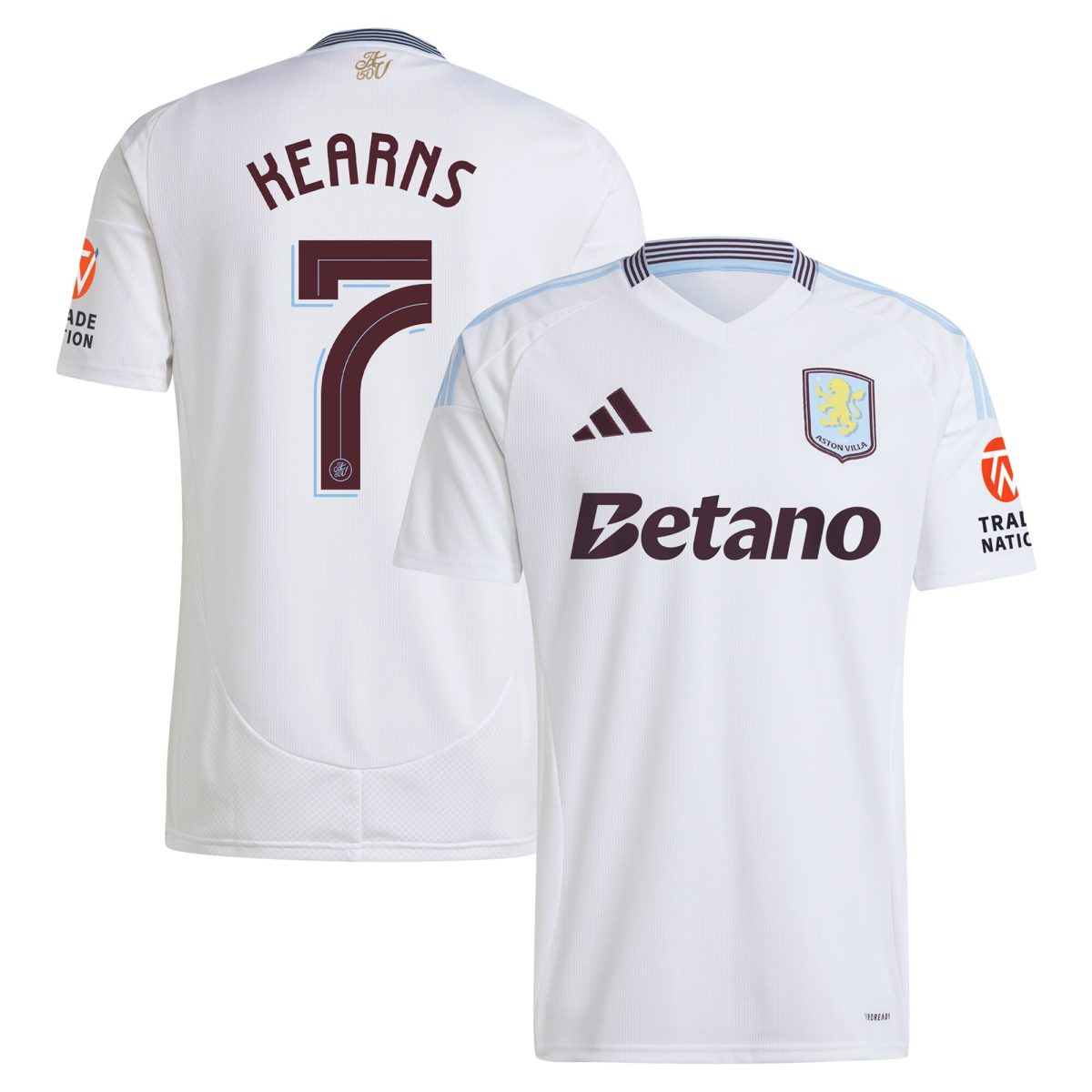 aston villa adidas away shirt 2024-25 with kearns 7 cup printing Collection | Aston Villa Football Kits and Shirts
