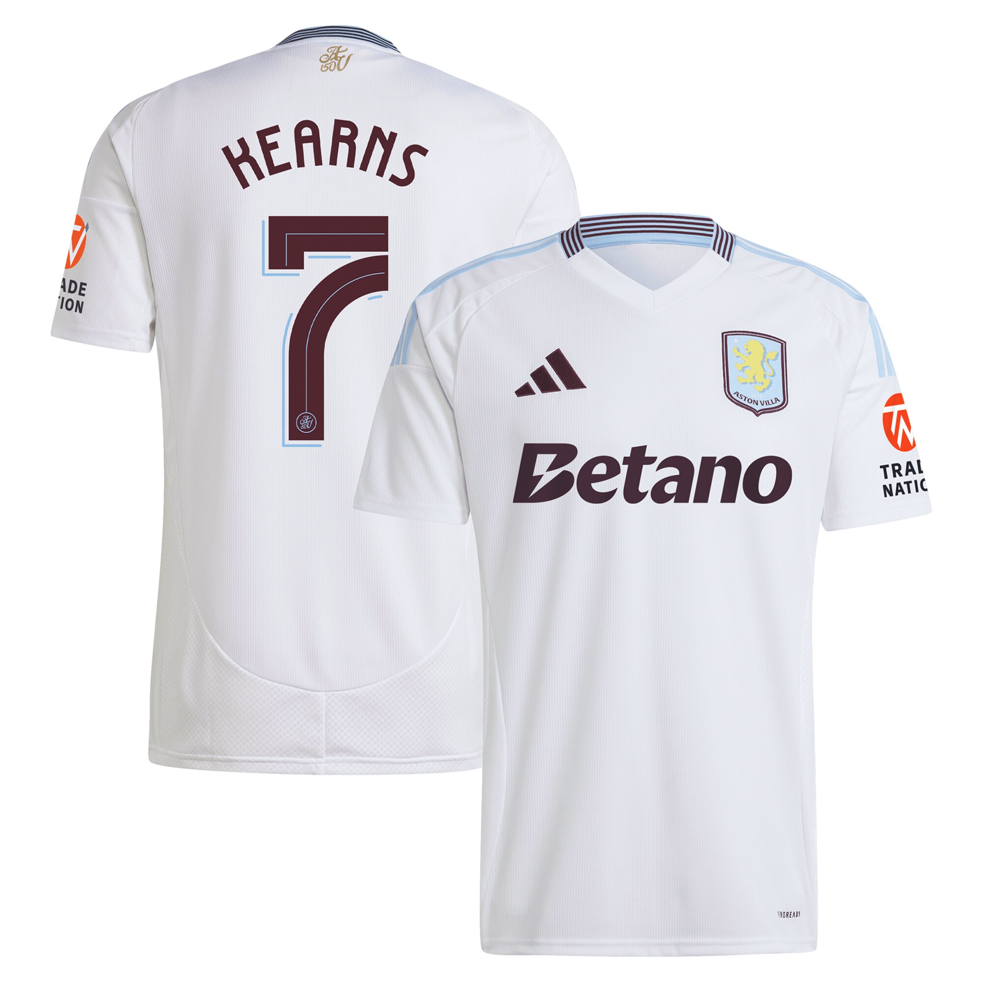 aston villa adidas away shirt 2024-25 with kearns 7 cup printing Collection | Aston Villa Football Kits and Shirts