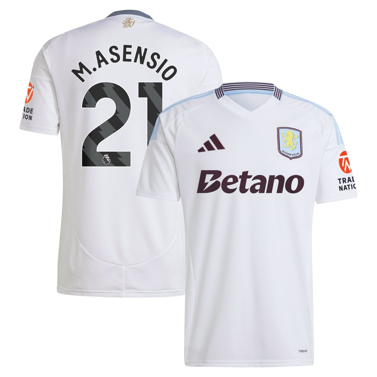 aston villa adidas away shirt 2024-25 with m.asensio 21 printing Collection | Aston Villa Football Kits and Shirts