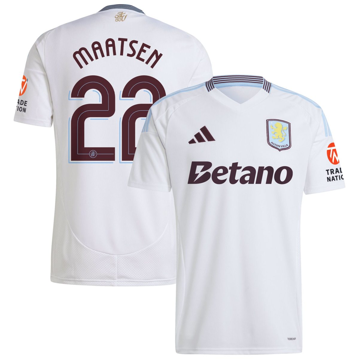aston villa adidas away shirt 2024-25 with maatsen 22 cup printing Collection | Aston Villa Football Kits and Shirts