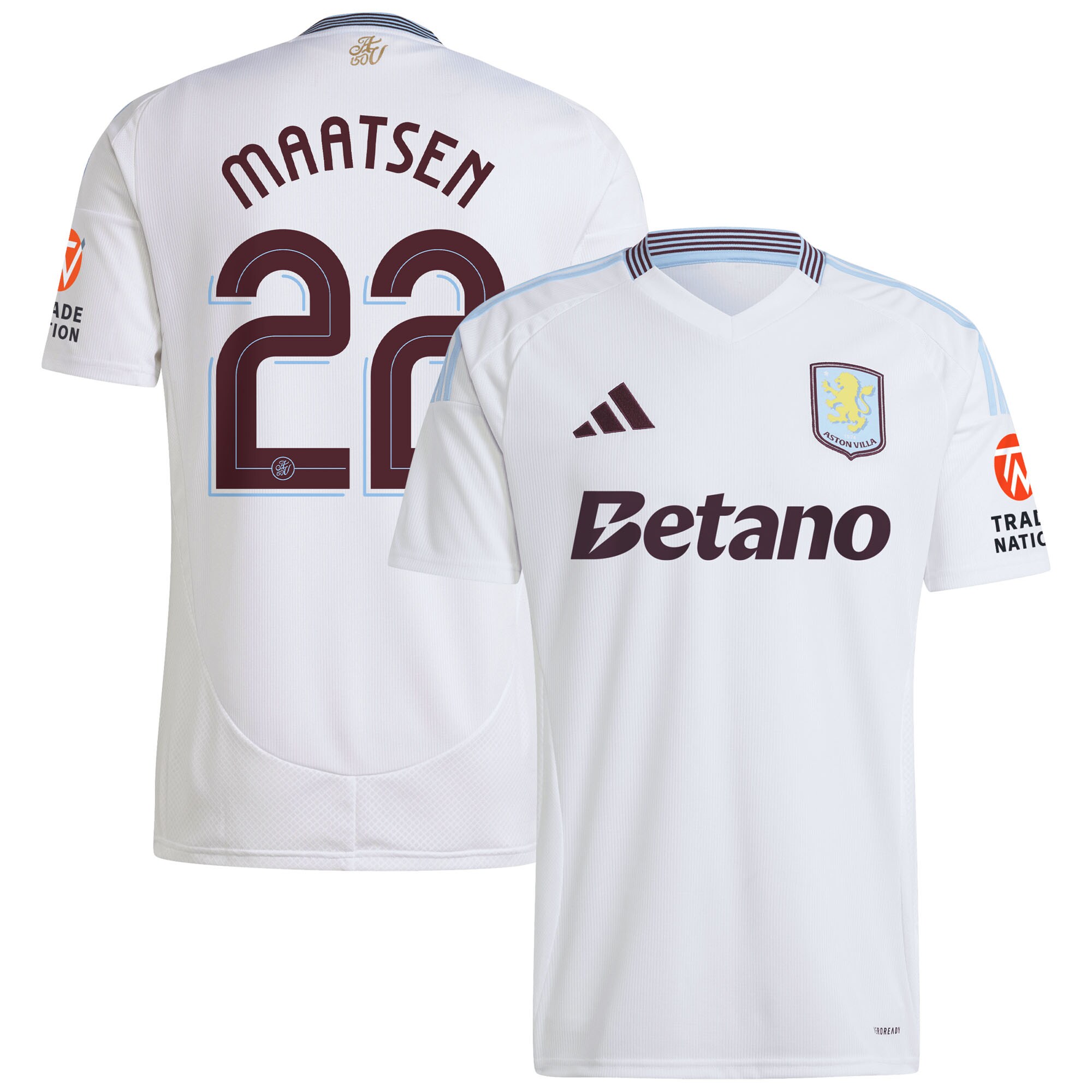 aston villa adidas away shirt 2024-25 with maatsen 22 cup printing Collection | Aston Villa Football Kits and Shirts