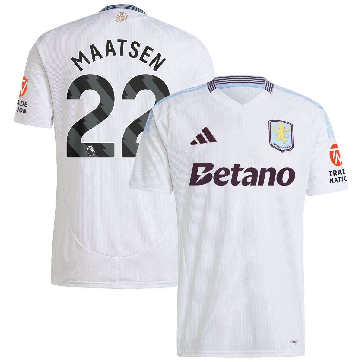 aston villa adidas away shirt 2024-25 with maatsen 22 printing Collection | Aston Villa Football Kits and Shirts