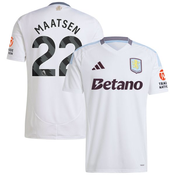 aston villa adidas away shirt 2024-25 with maatsen 22 printing Collection | Aston Villa Football Kits and Shirts
